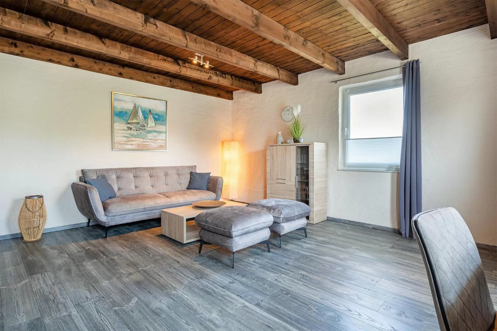 Living room in Villa Moorstern am Badesee Tannenhausen