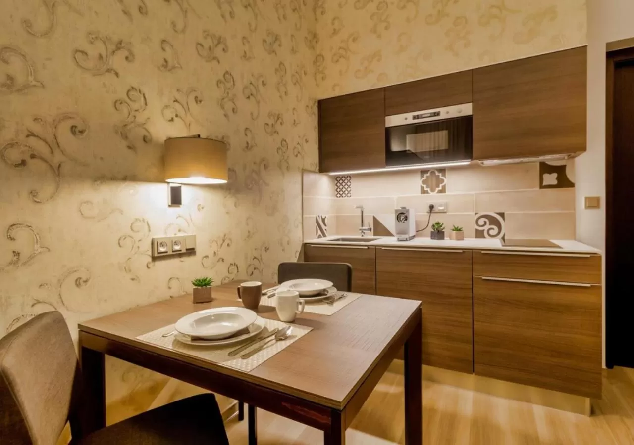 Kitchen or kitchenette in VINOHRADSKY DUM Residence