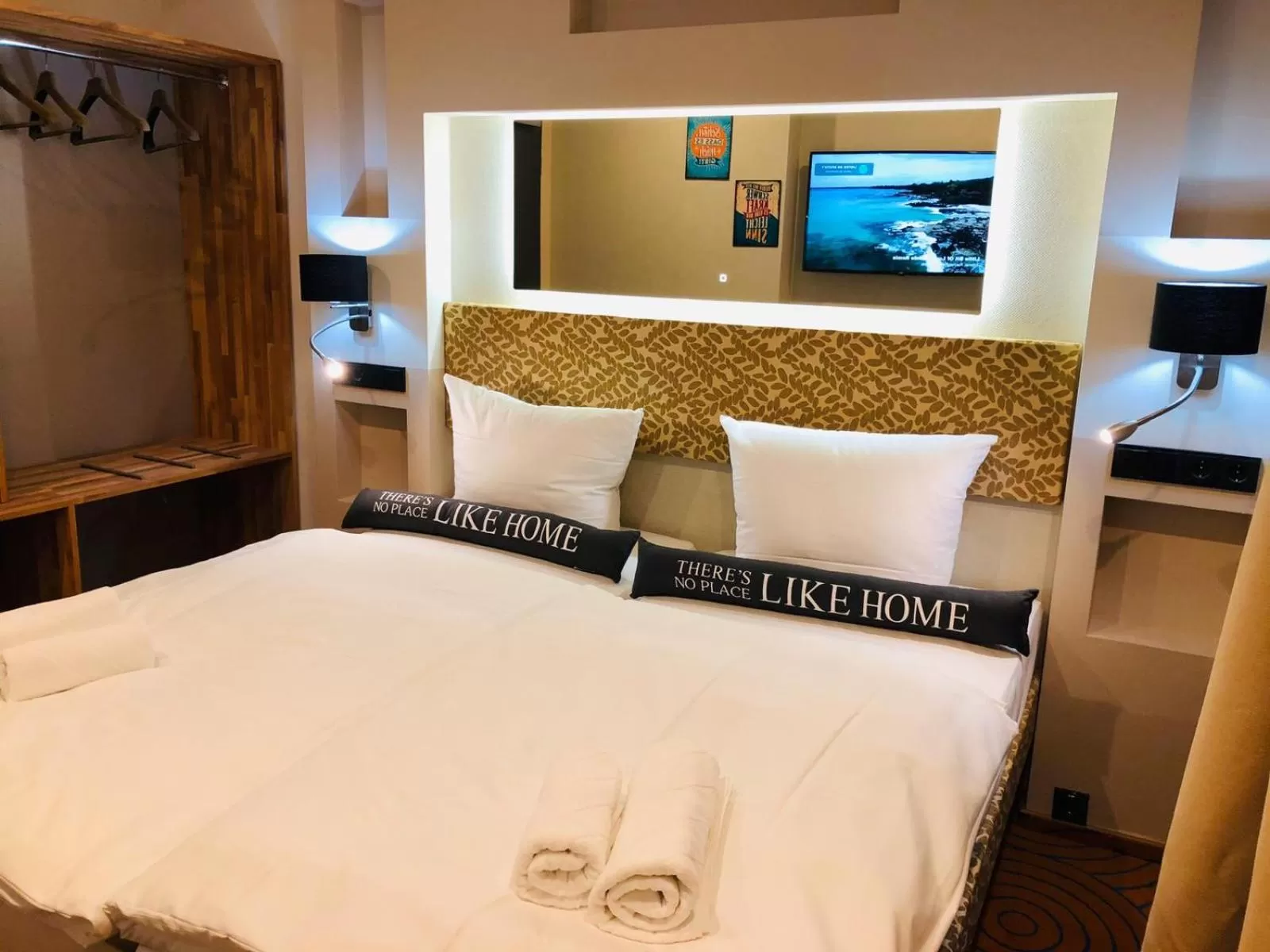 Bed in Elbgalerie Hotel