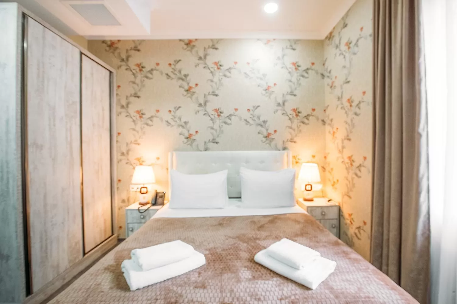 Bed in Hotel Aivani Old Tbilisi