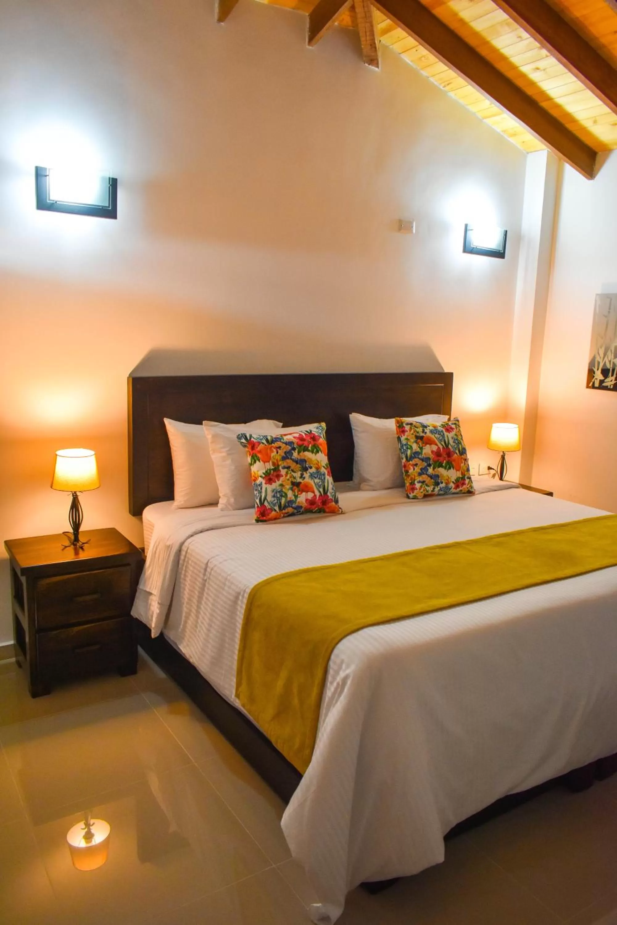Bed in Guaduales Ecohotel