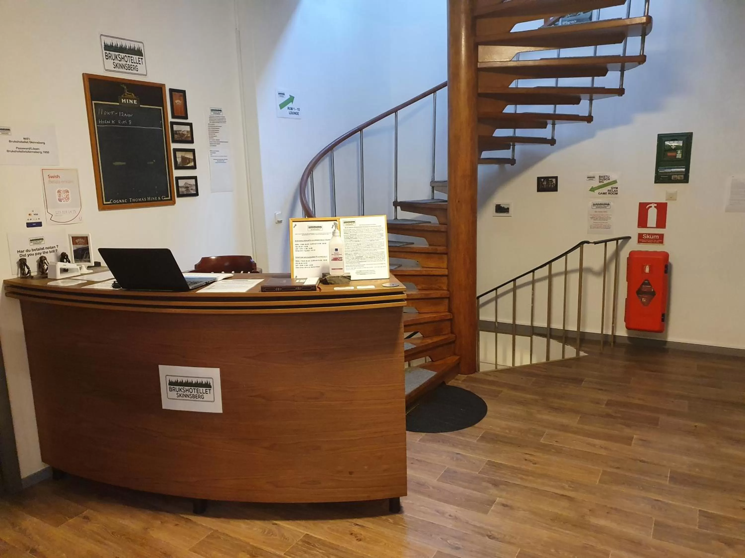 Lobby or reception in Brukshotellet Skinnsberg