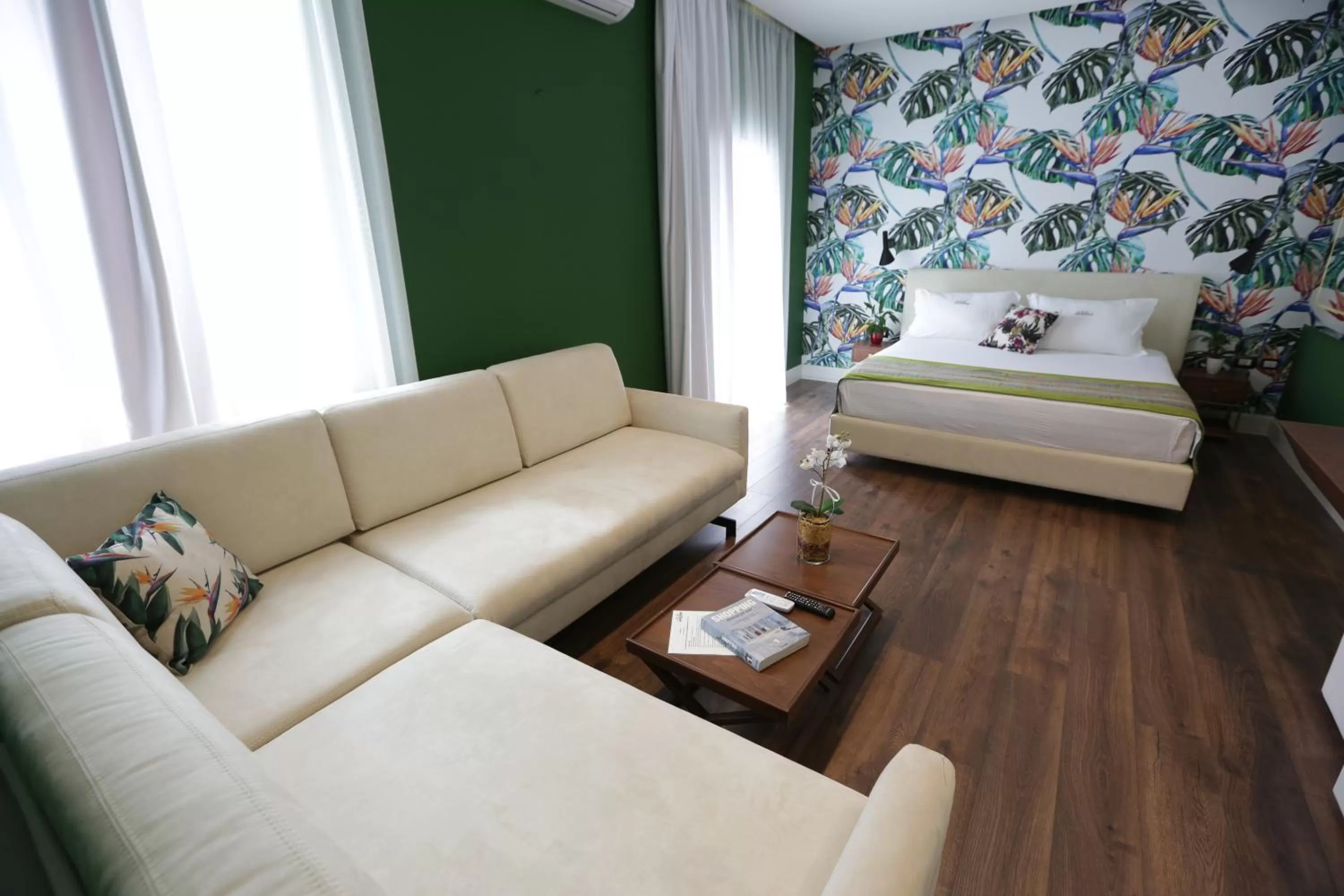 Bed in Le Palazzine Hotel