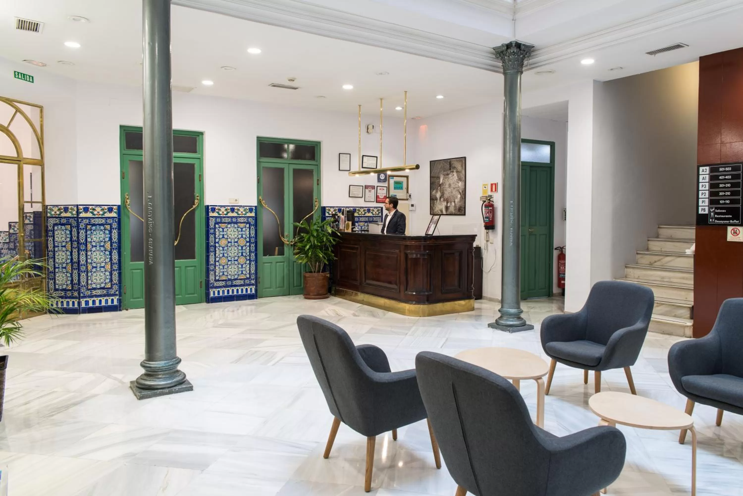 Lobby or reception in Hotel Inglaterra