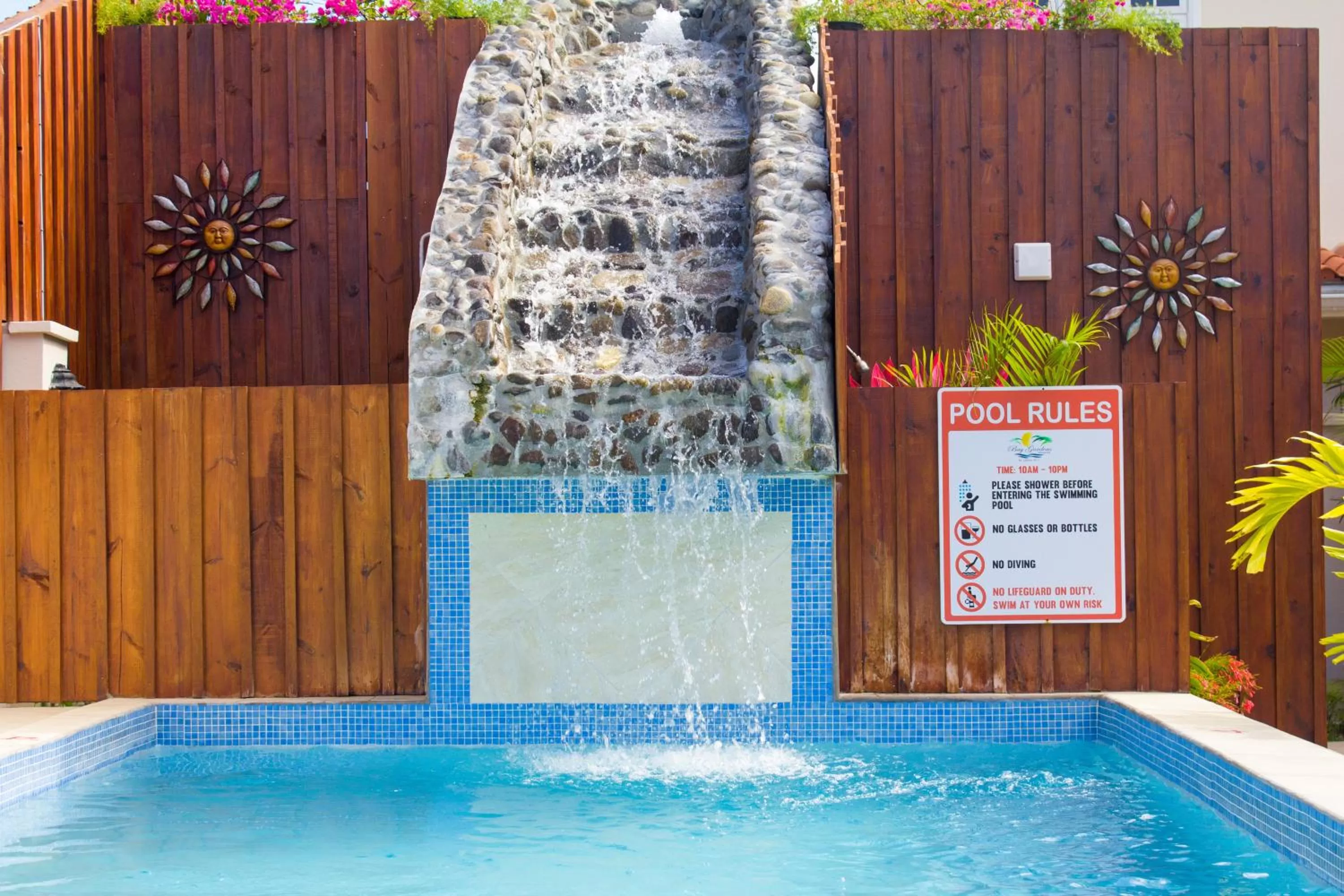 Decorative detail in Bay Gardens Hotel