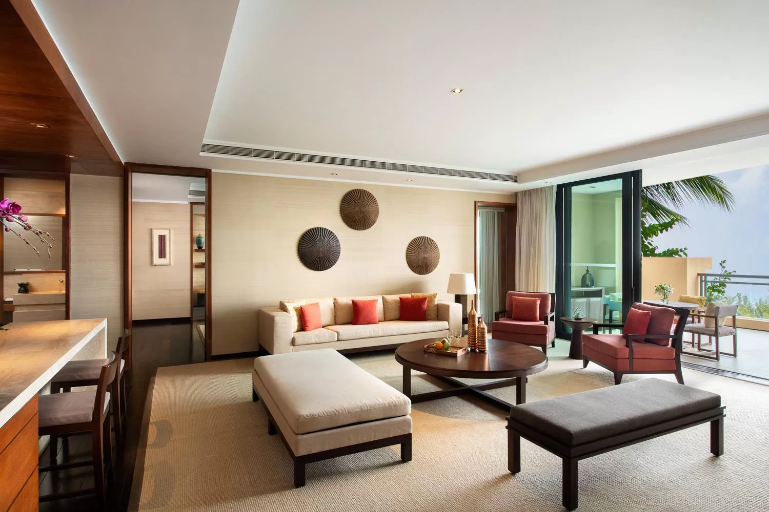 Living room in Raffles Hainan Clear Water Bay