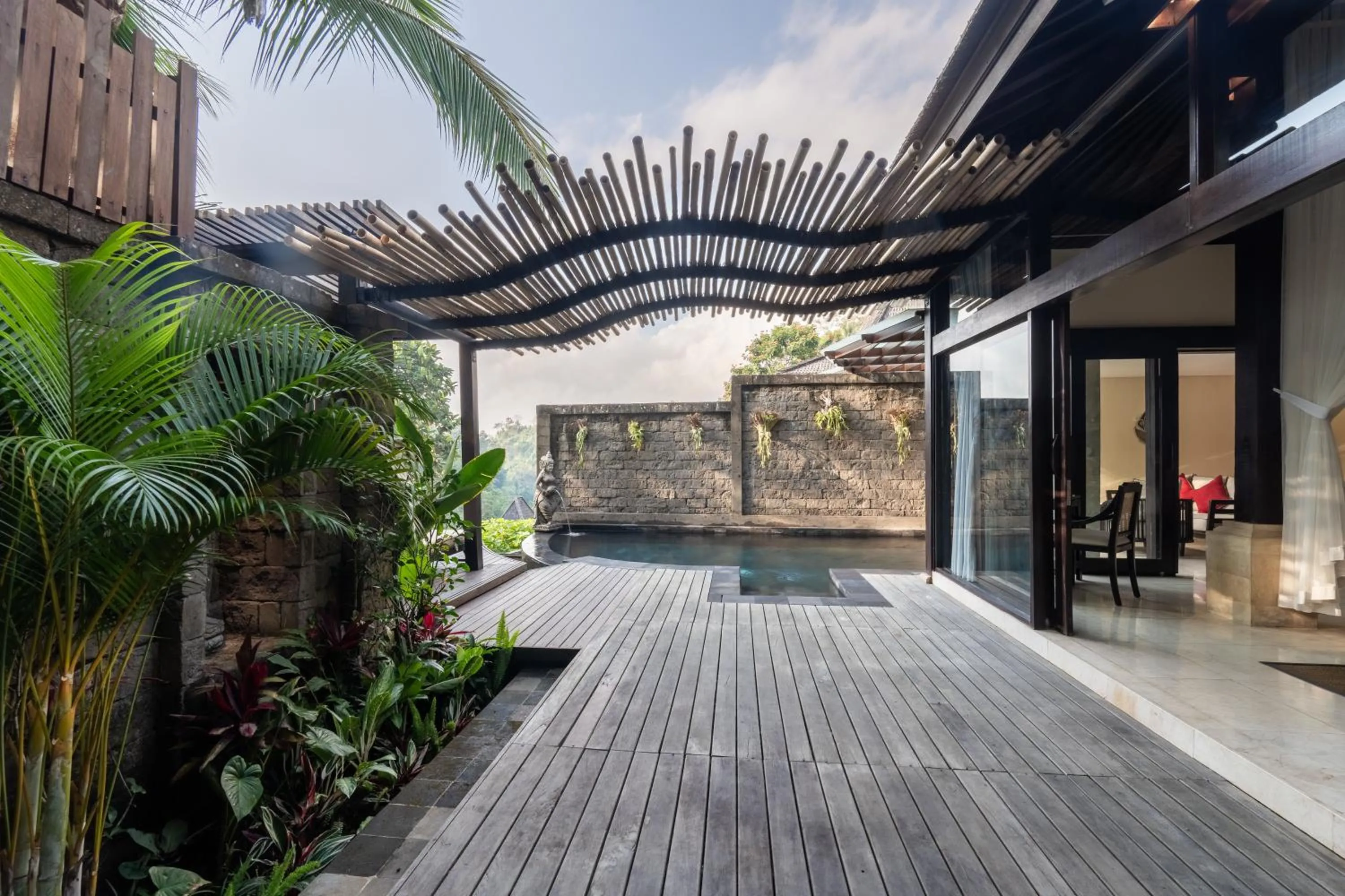 Pool view in The Kayon Valley Resort