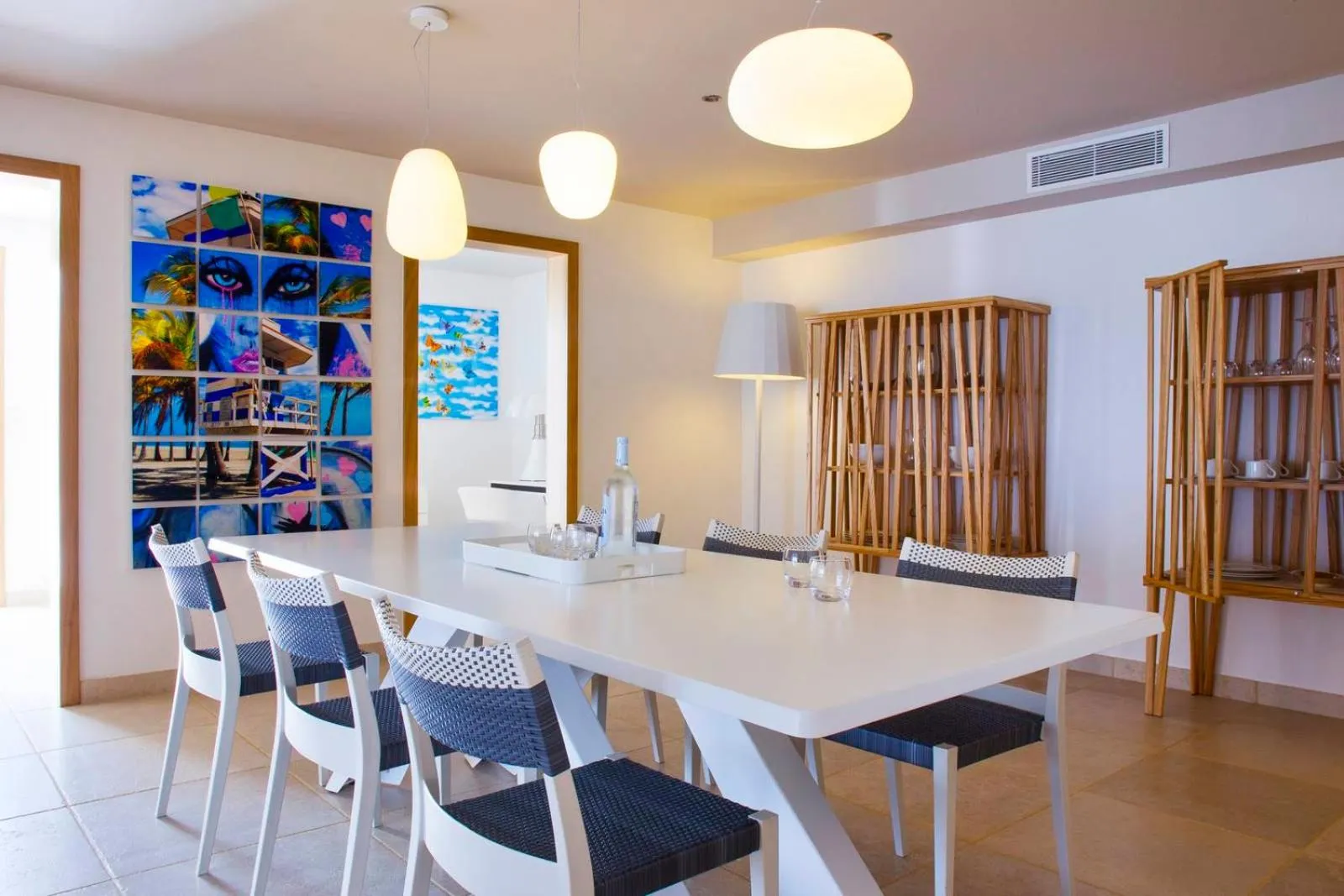 Dining area in La Villa Calvi
