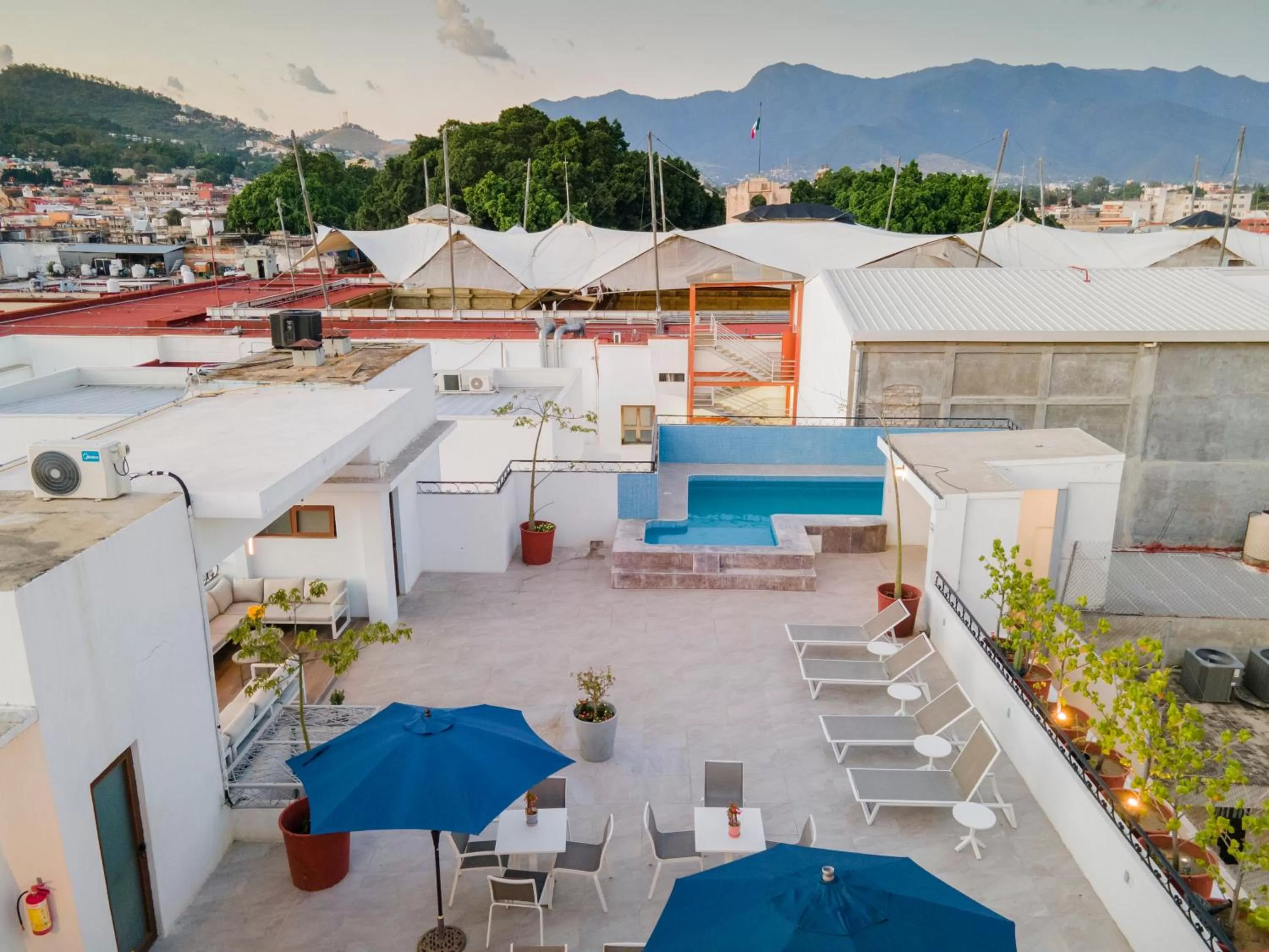 Inner courtyard view in Suites de La Parra