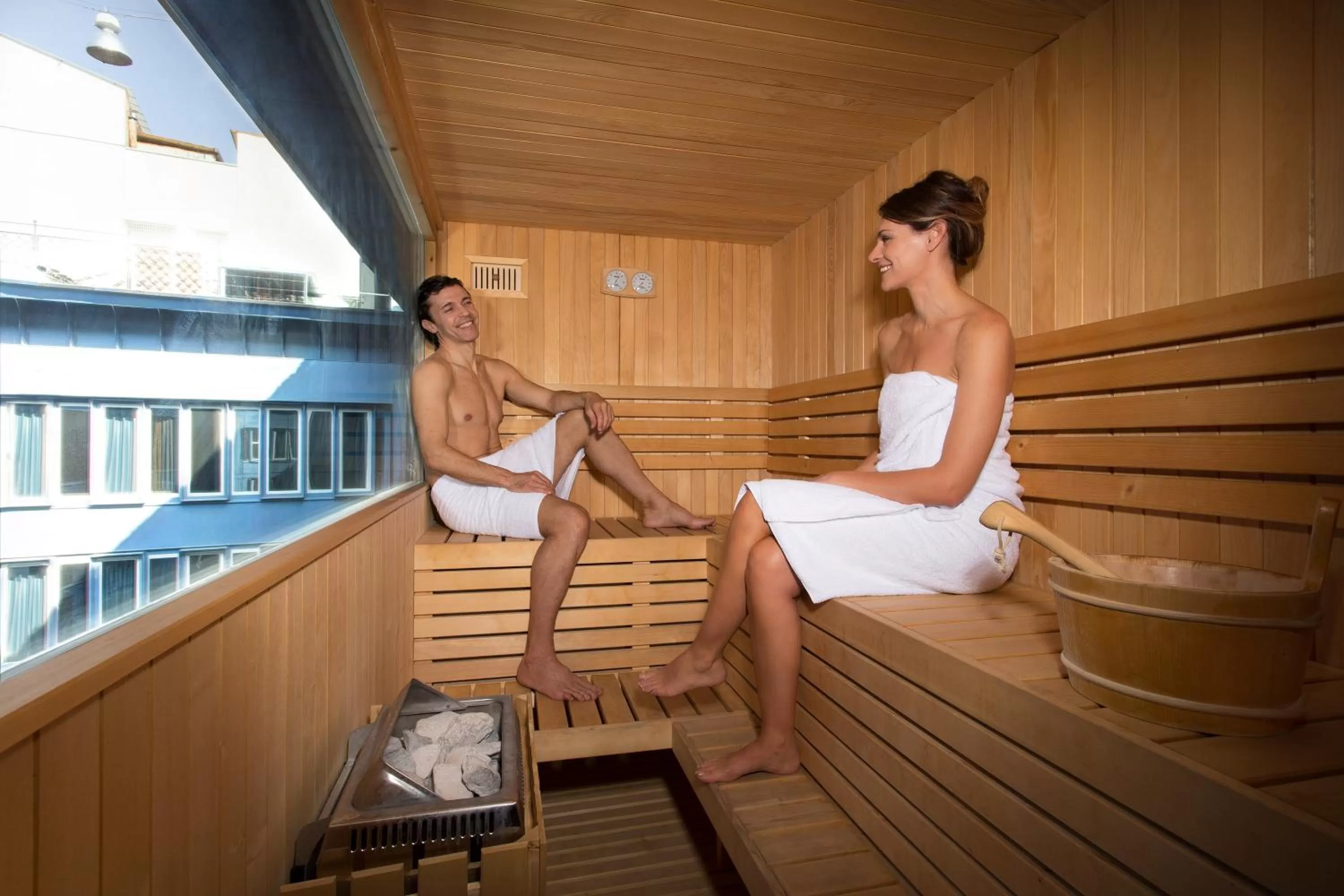 Sauna in iQ Hotel Roma