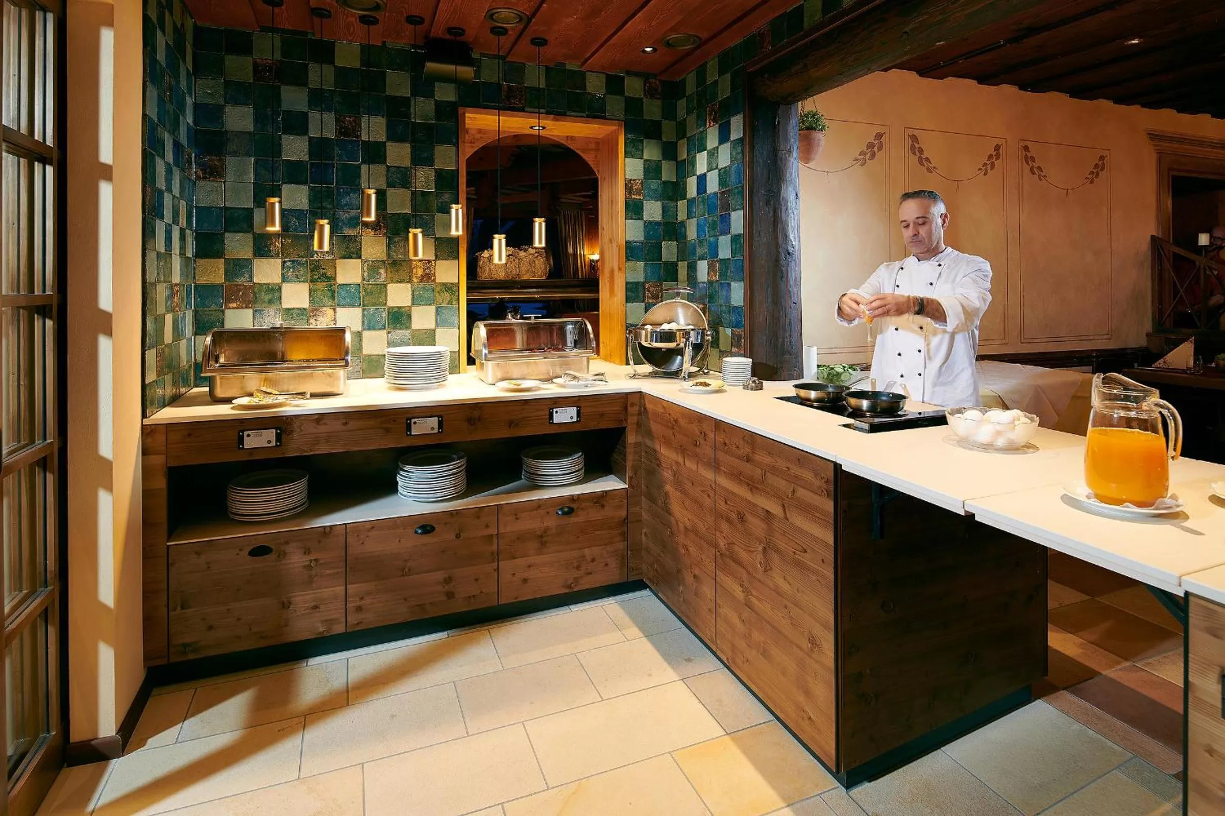 Buffet breakfast in Hotel Spinne Grindelwald