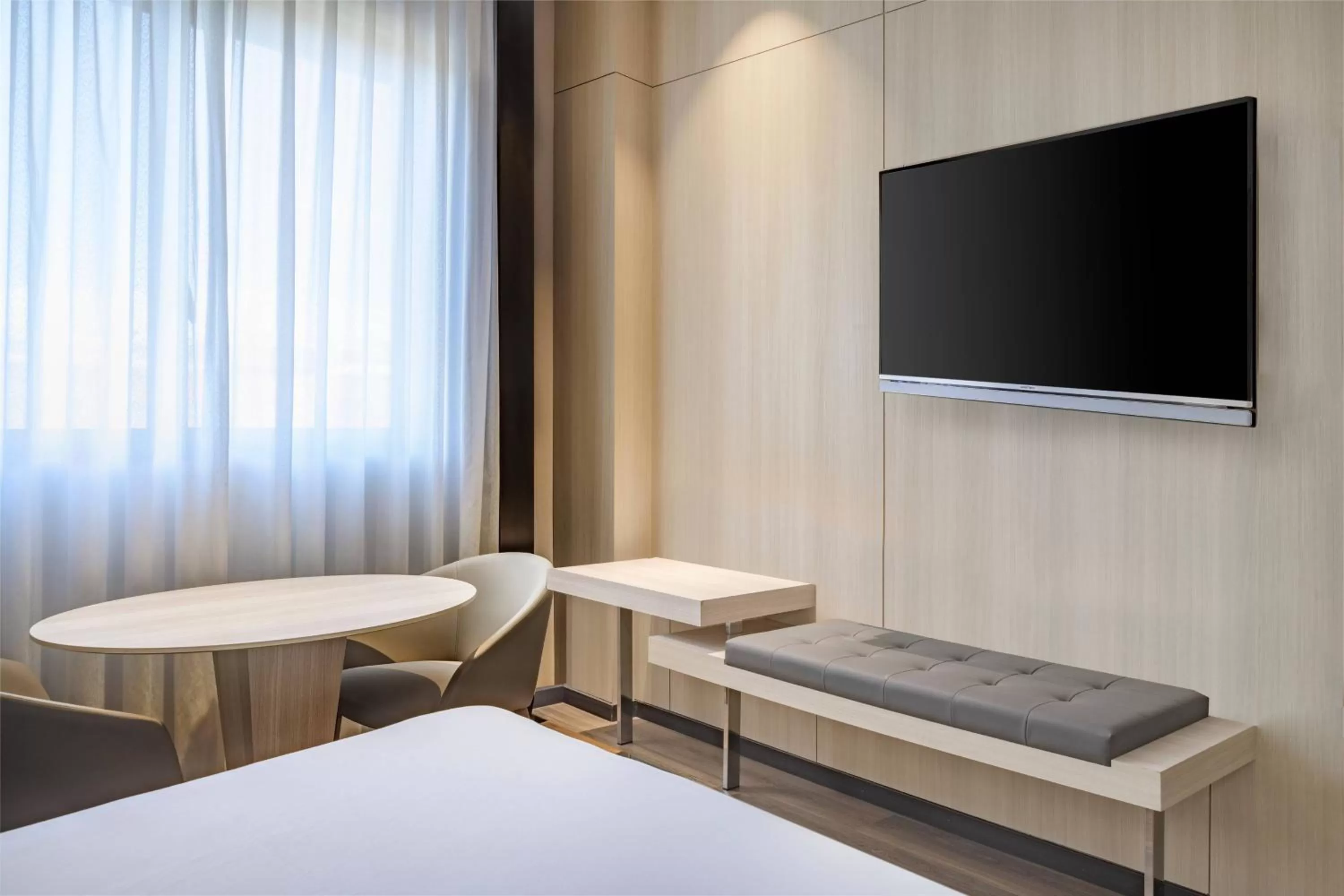 Photo of the whole room, Bed in AC Hotel Valencia by Marriott