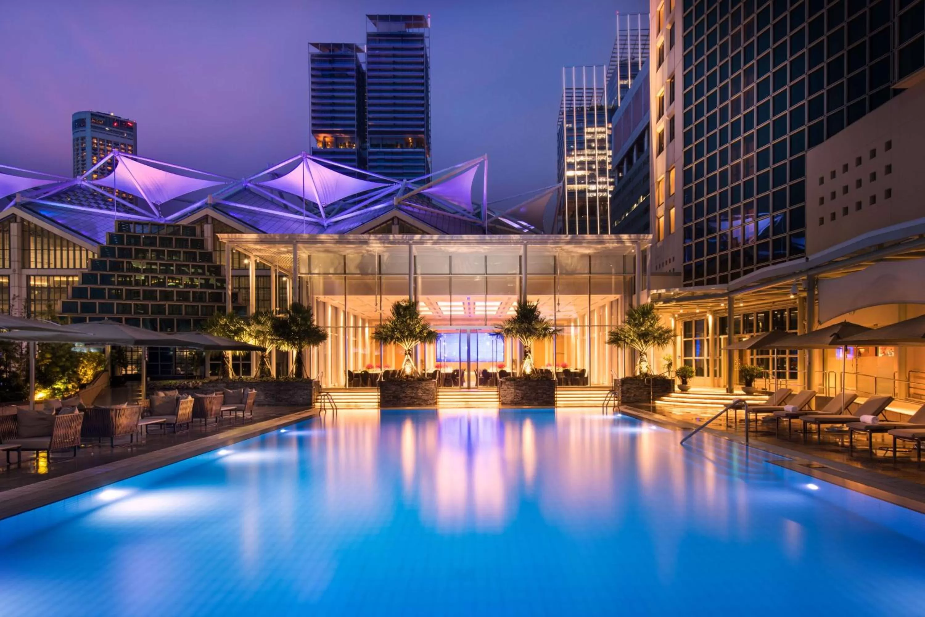 Pool view in Conrad Centennial Singapore