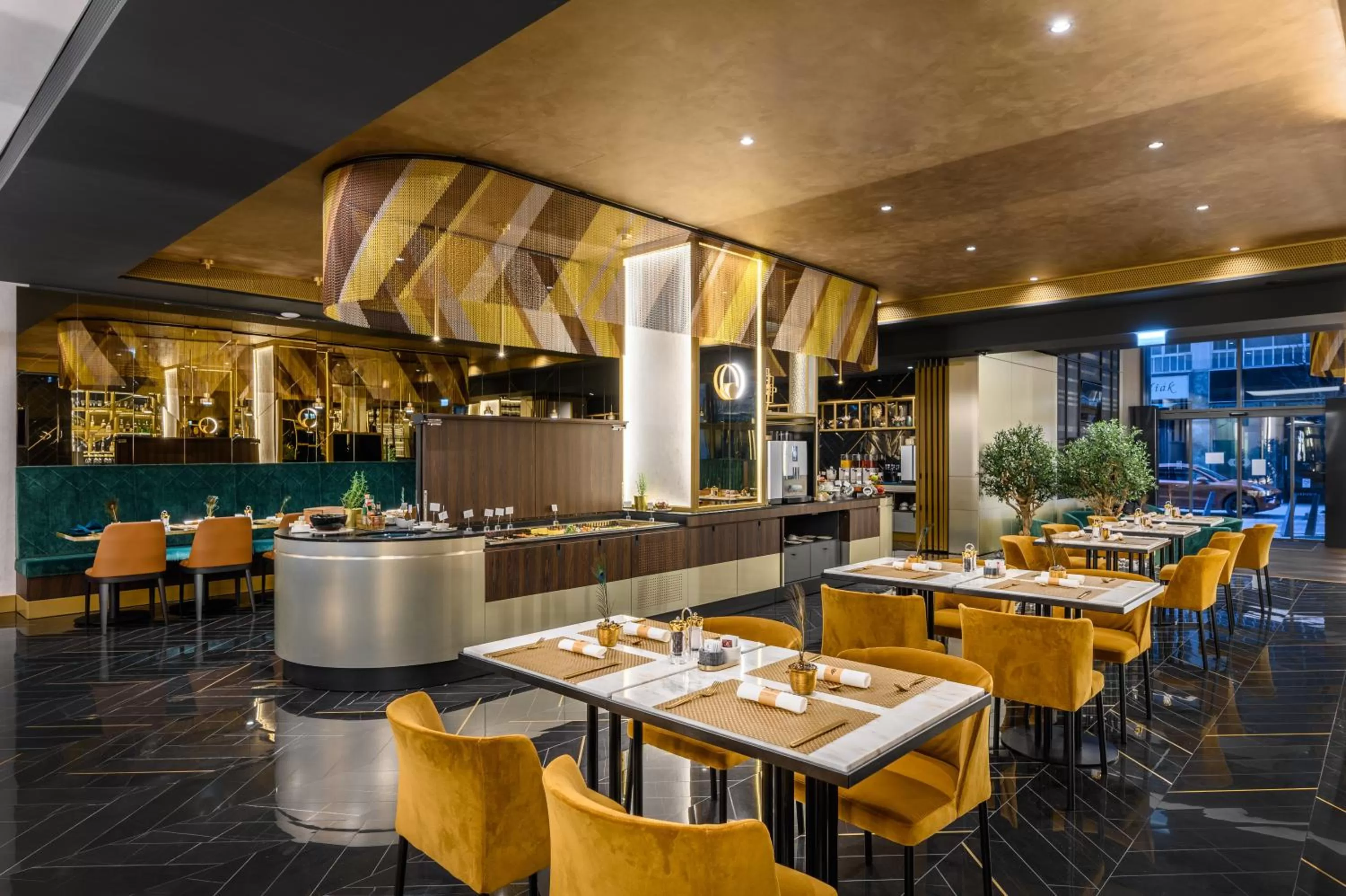 Buffet breakfast in Emerald Downtown Luxury Suites by Continental Group