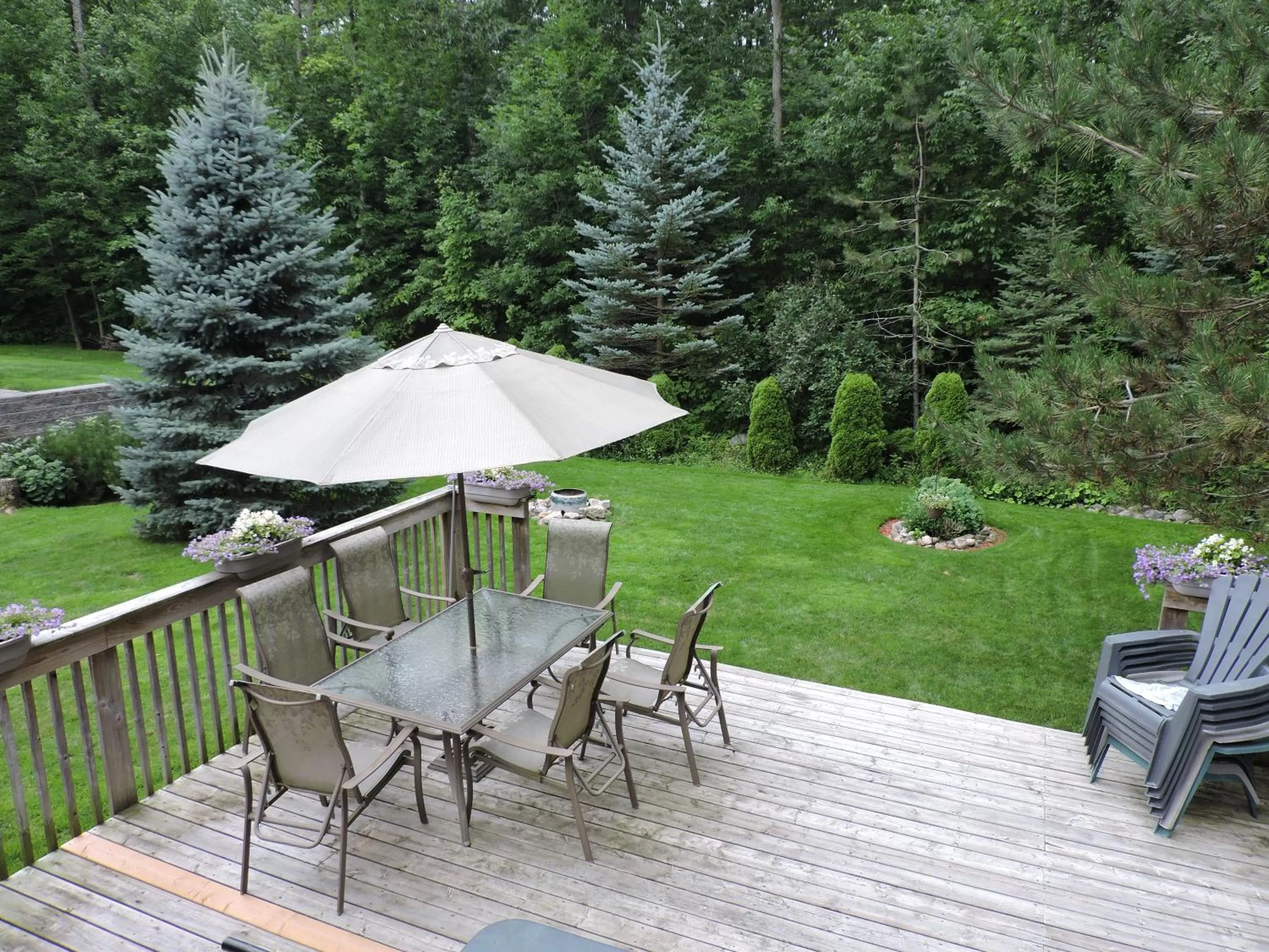Patio in Tucked Inn the Harbour B&B