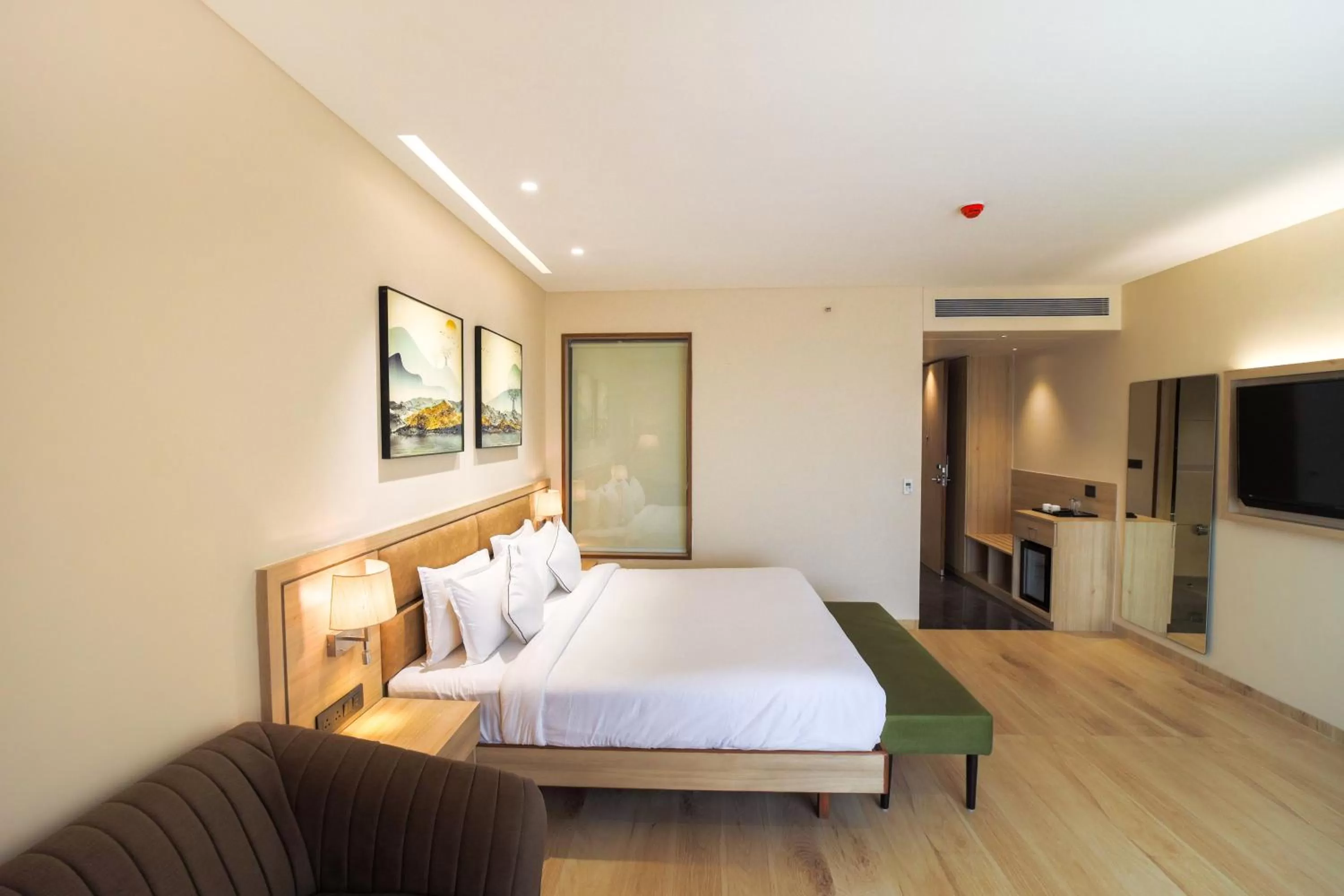 Photo of the whole room, Bed in The Monarch at Chakan MIDC, Pune