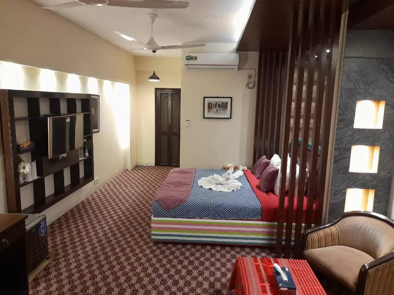 Bed in Center Point Apartment