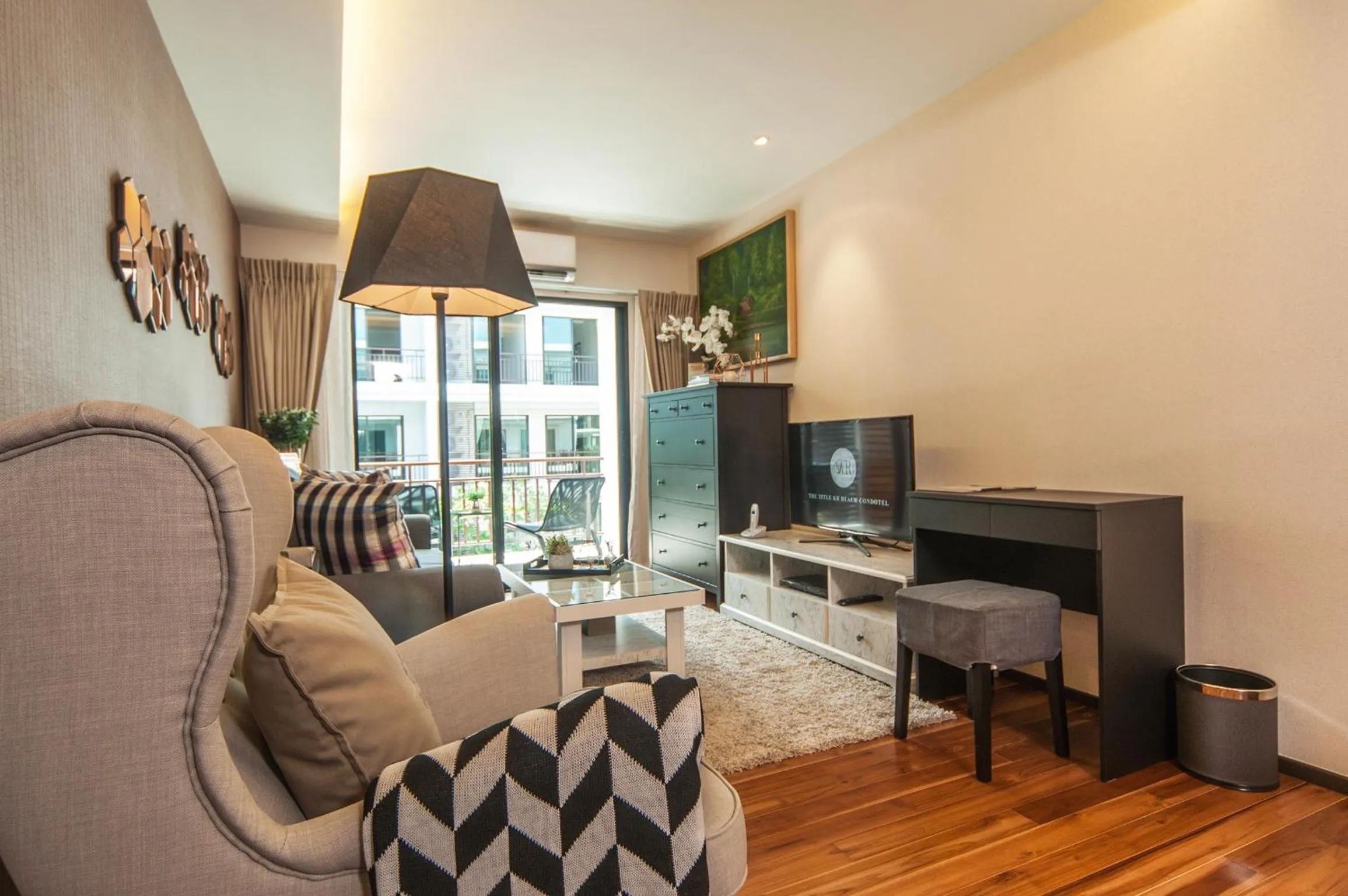 Living room in The Title KR Beach Condotel Rawai Beach