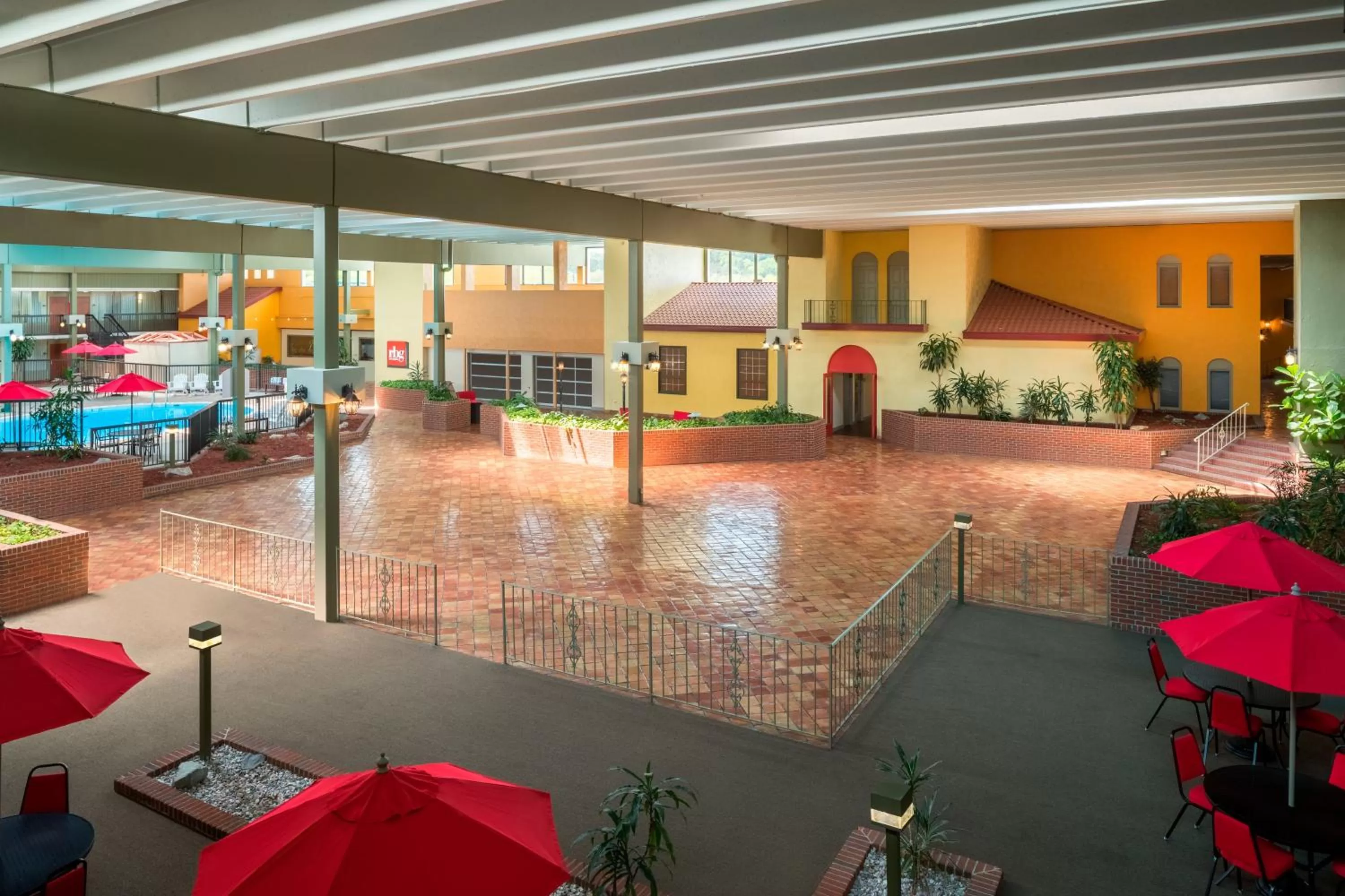 Patio in Ramada by Wyndham Indiana