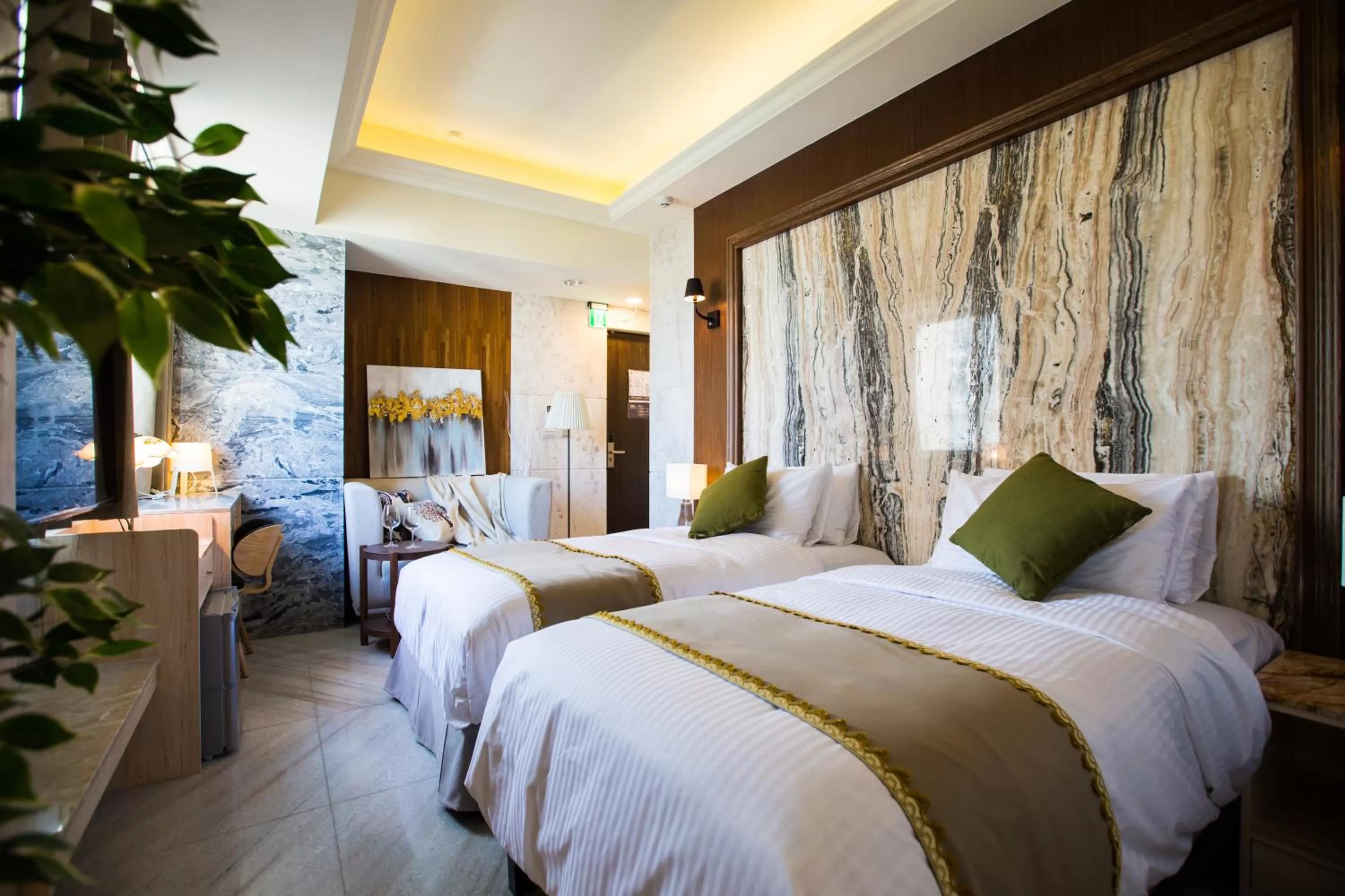 Bed in Hotel Maple Taiwan Boulevard