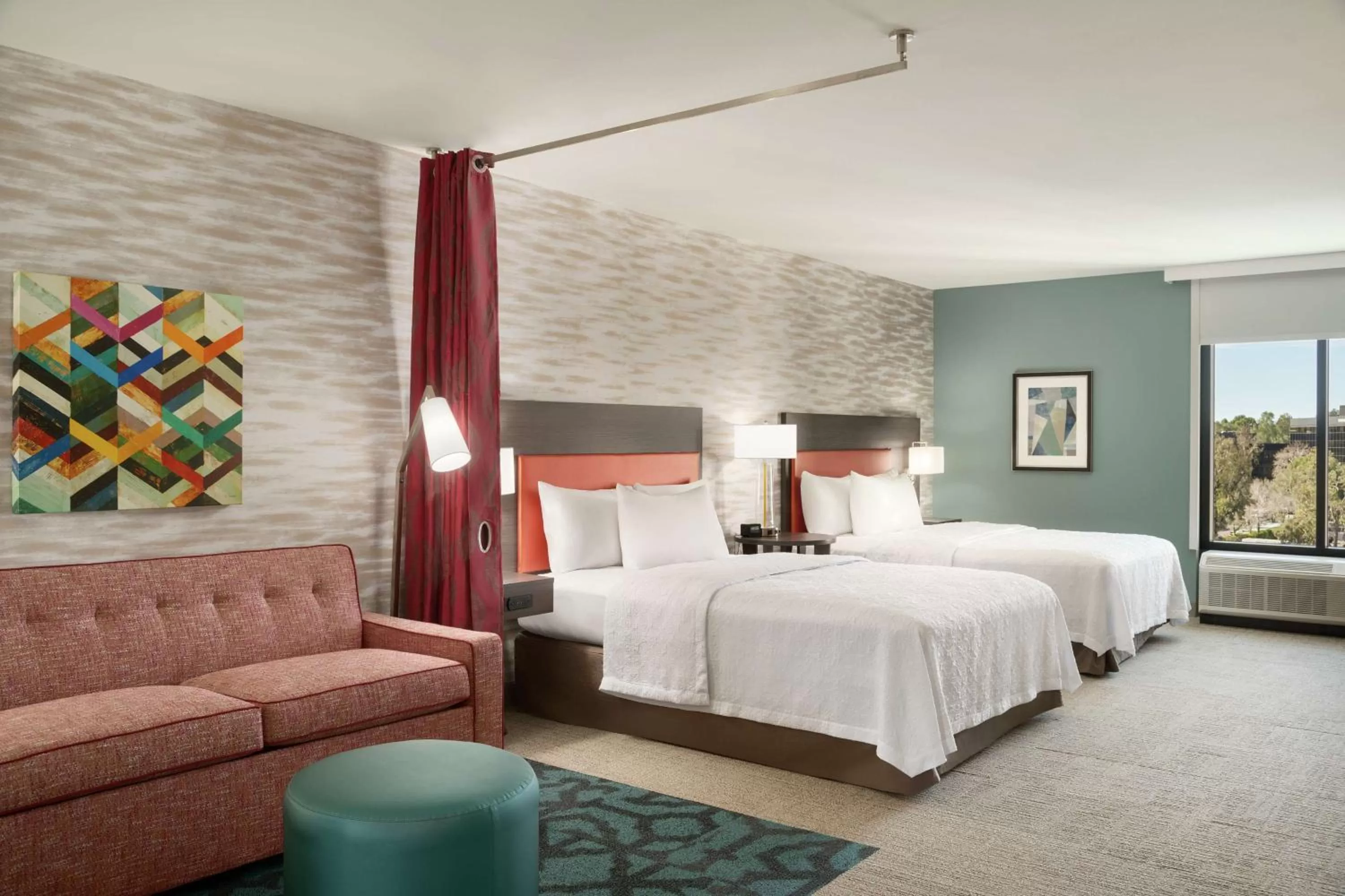 Studio Suite with Two Queen Beds in Home2 Suites By Hilton Woodland Hills Los Angeles