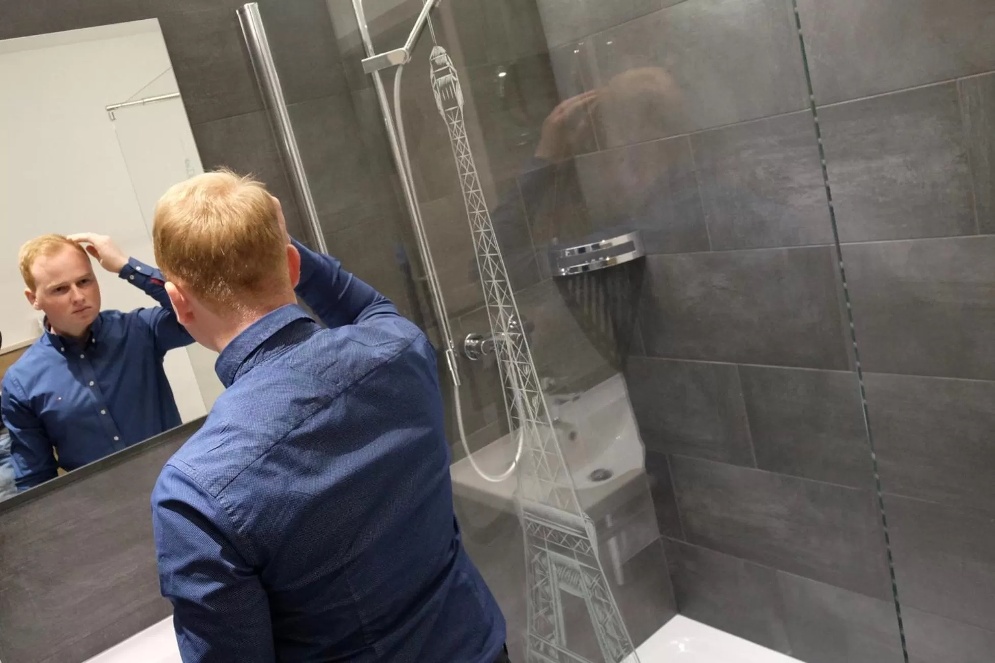 Bathroom in Bahnhof-Erzingen, hotel, coffee & more