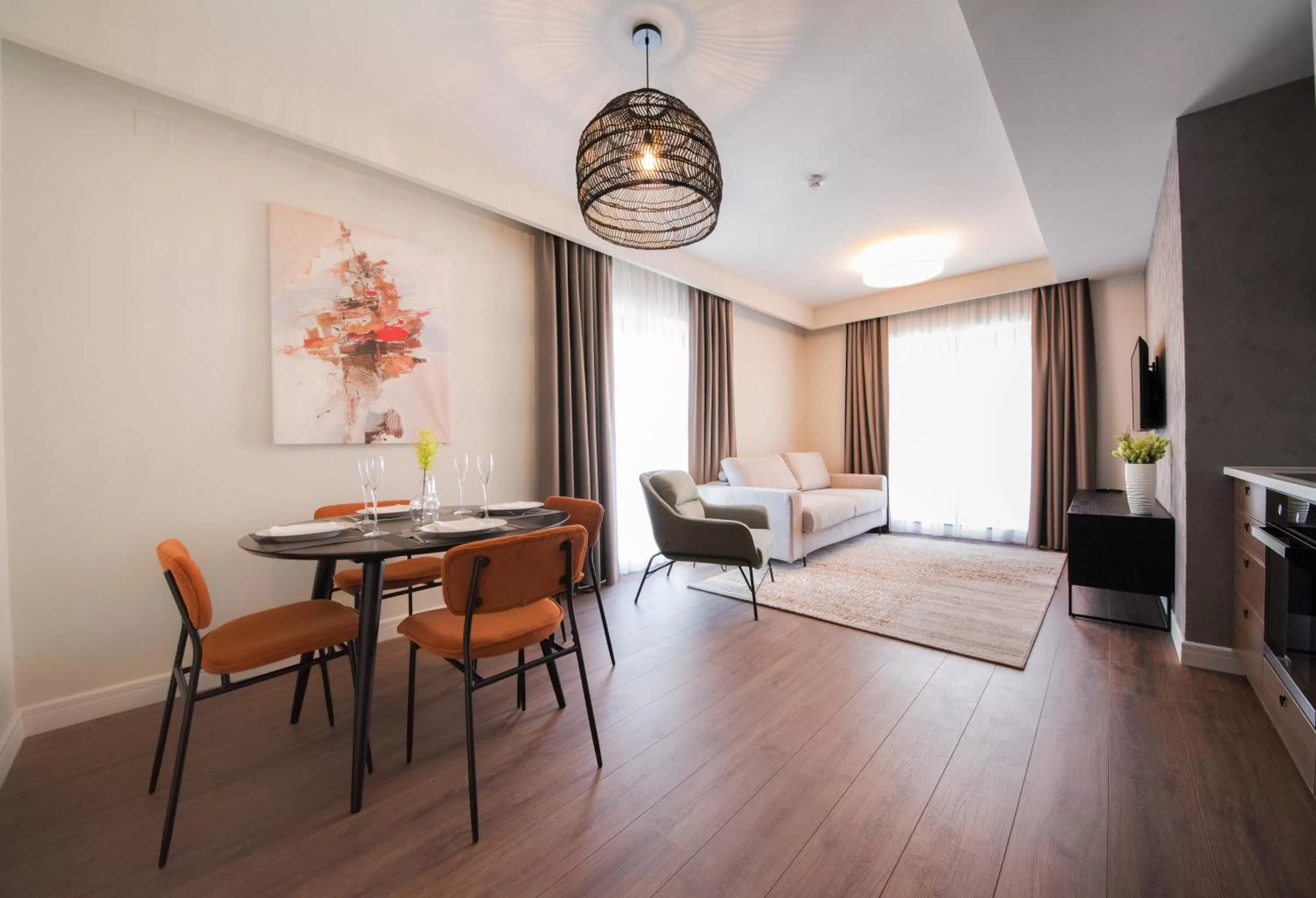 Living room, Bed in Biador Apartments