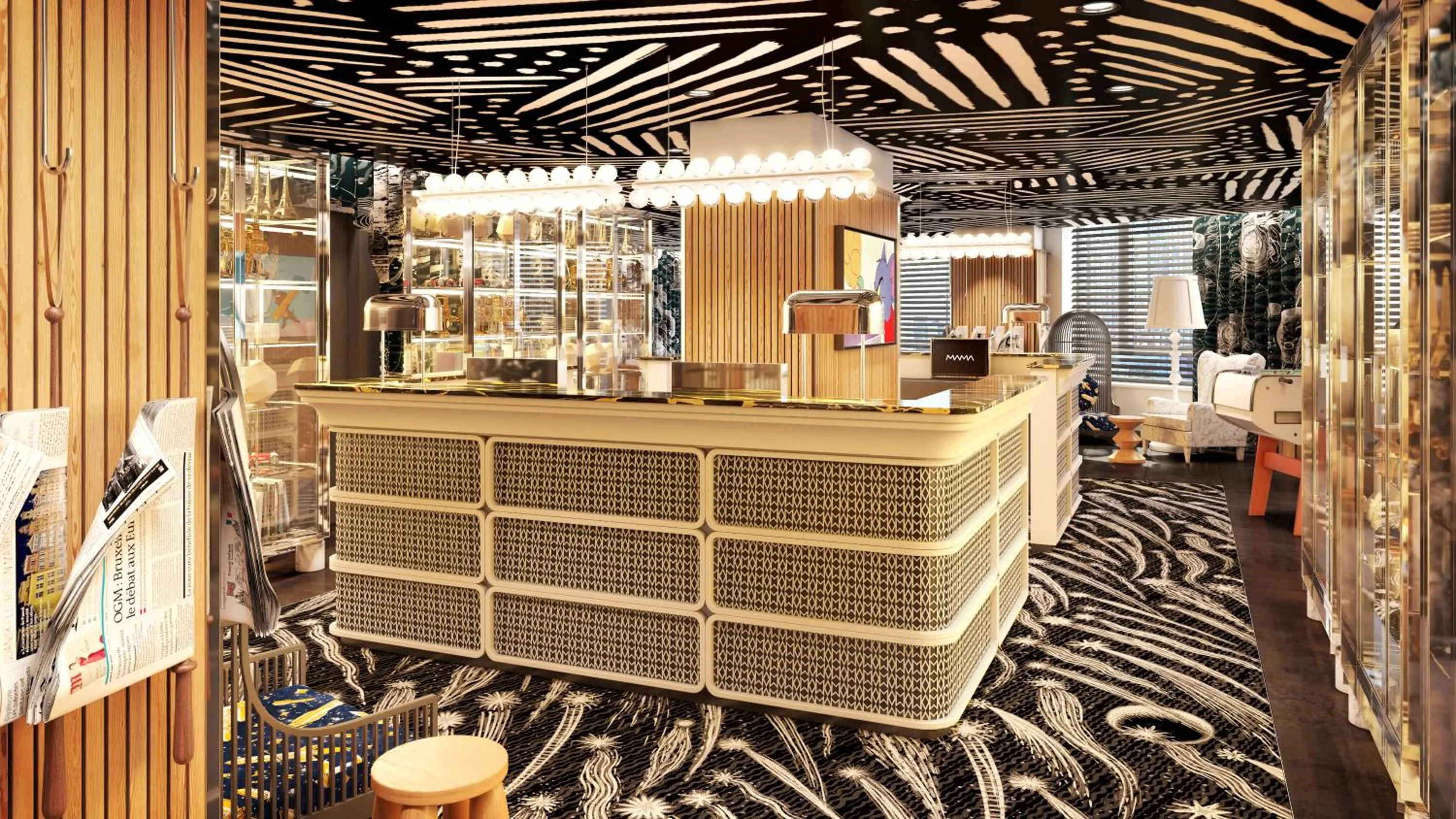 Lobby or reception in Mama Shelter Paris La Défense