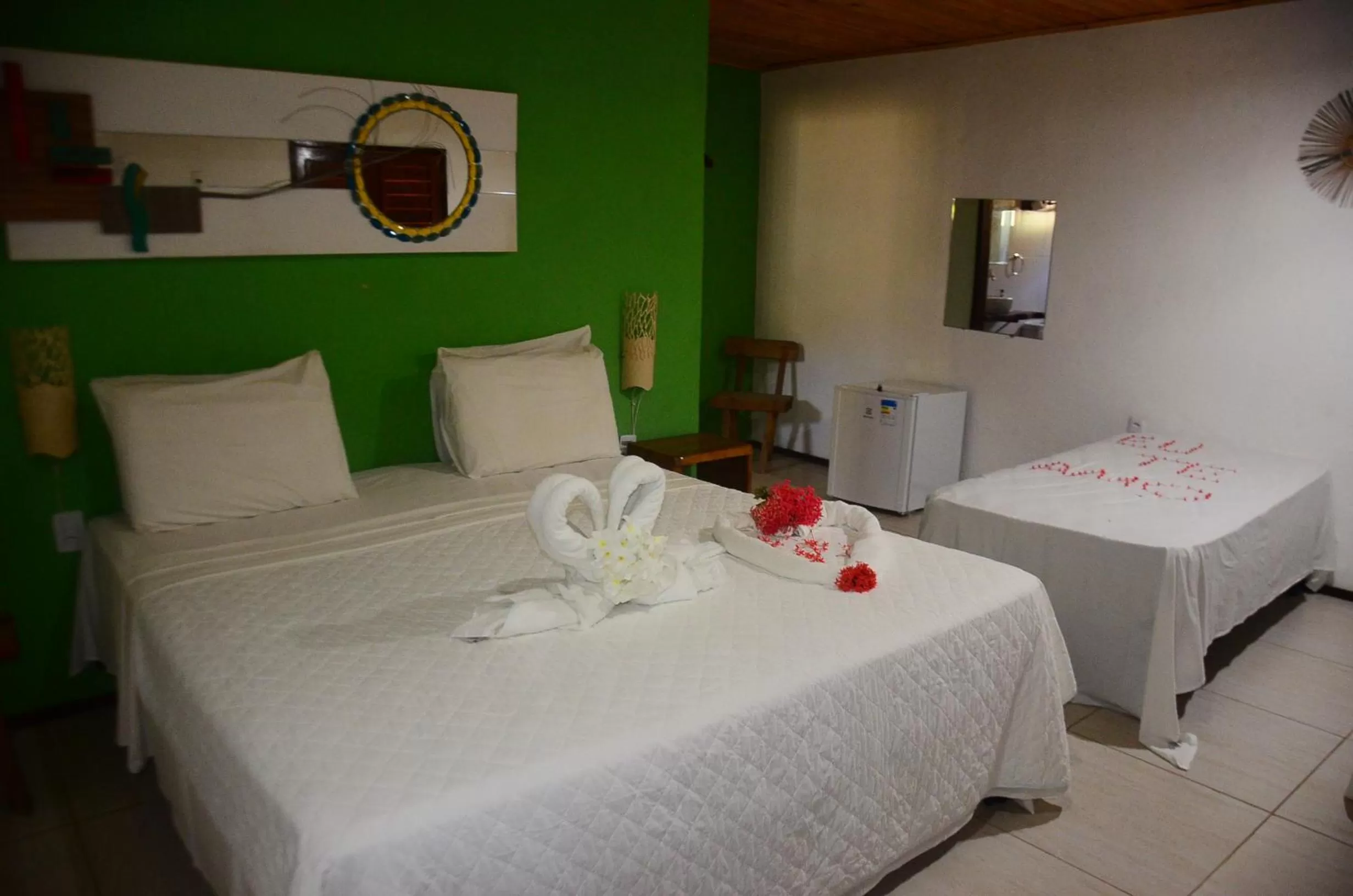 Bed in Pousada e Restaurante Encanto das Águas