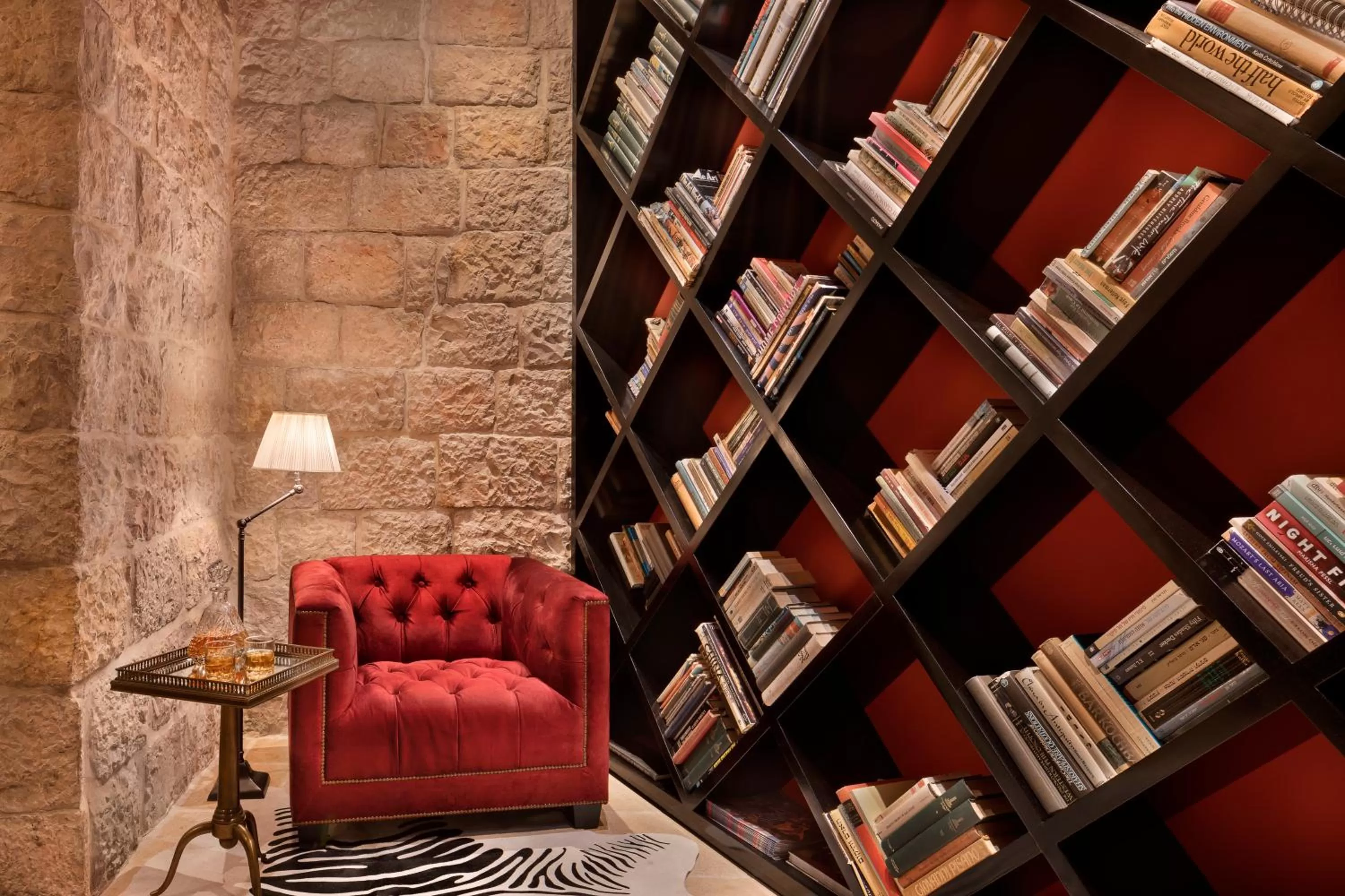 Library in Villa Brown Jerusalem, a member of Brown Hotels
