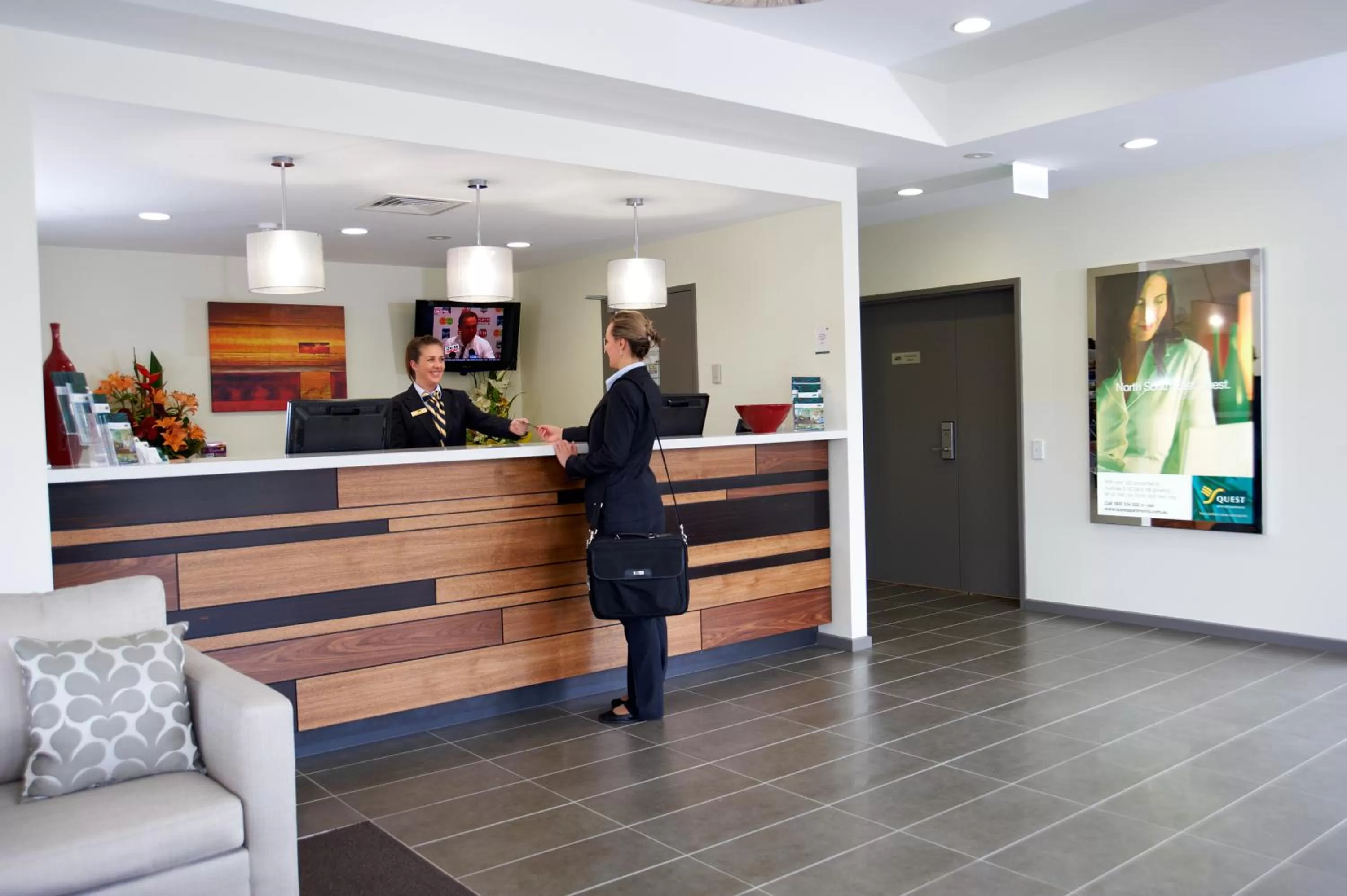 Lobby or reception in Quest Moorabbin