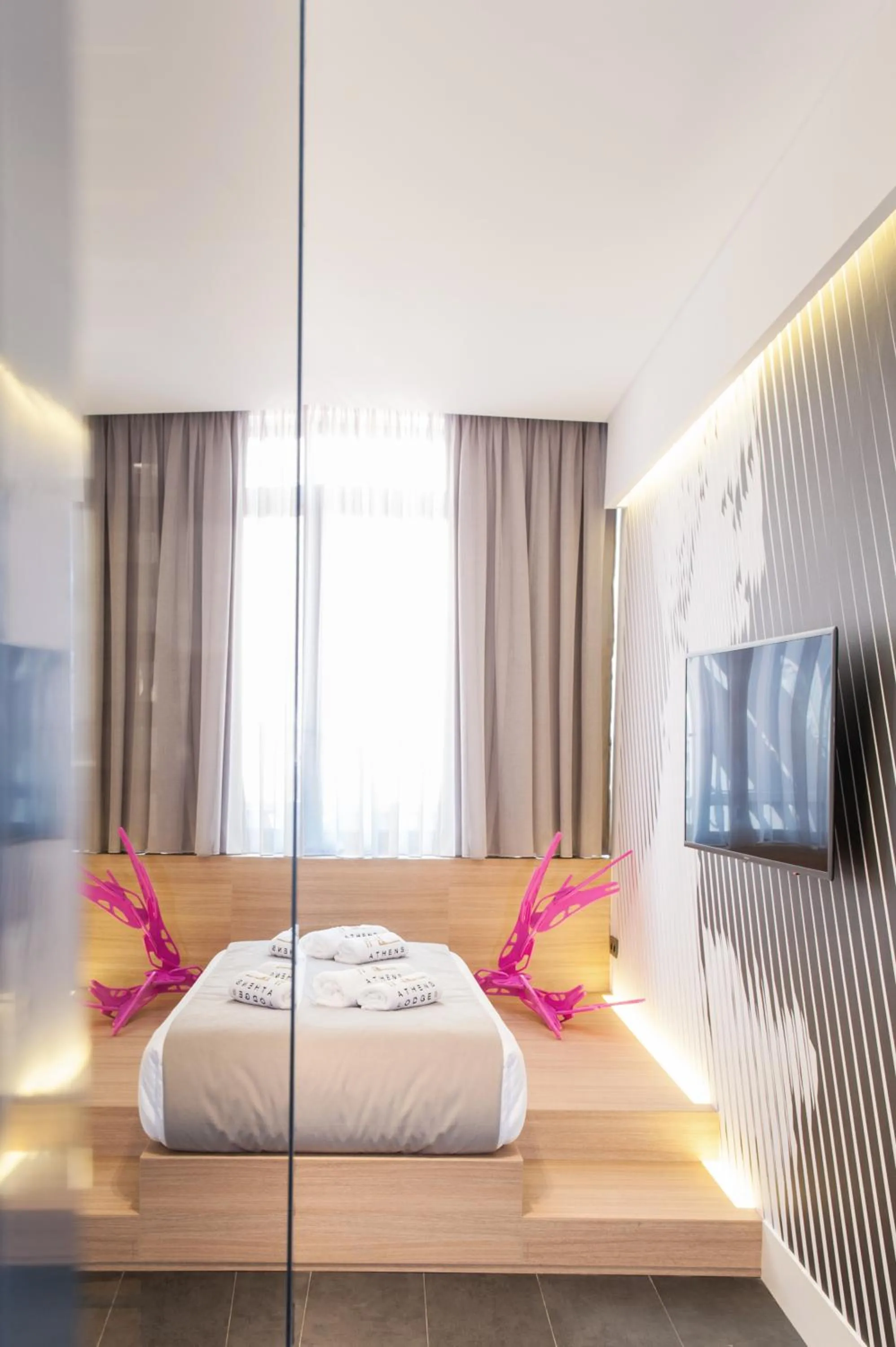 Bedroom, Bed in Athens Lodge by Athens Prime Hotels