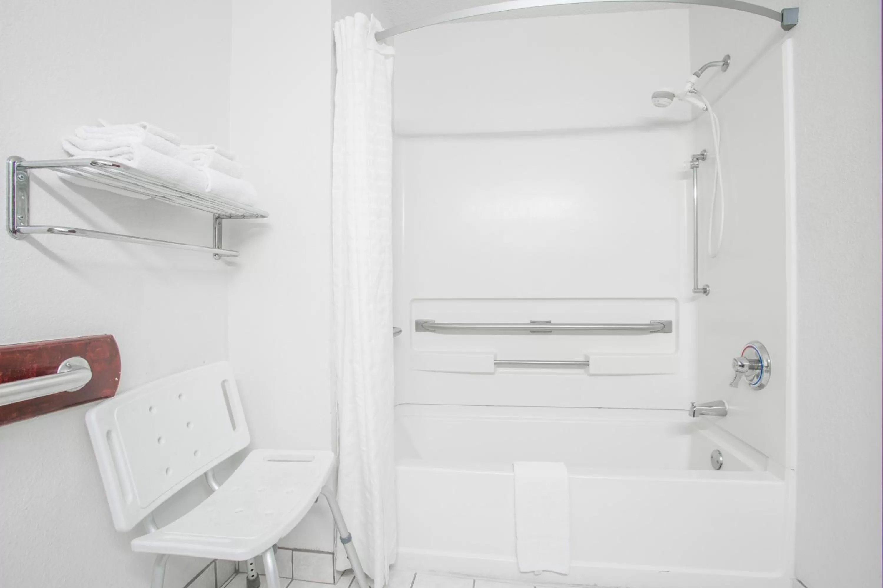 Bathroom in Super 8 by Wyndham South Boston VA