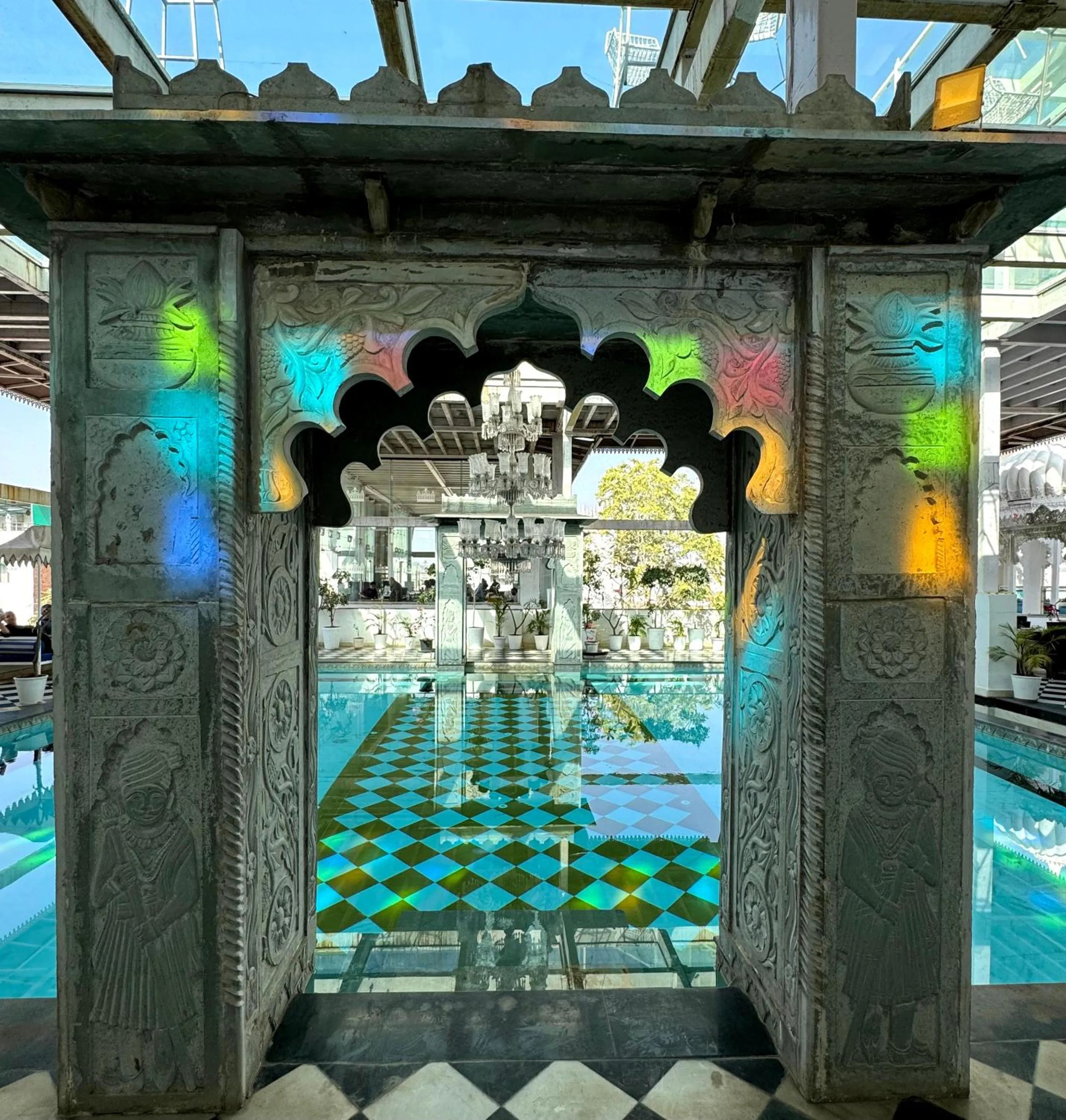 Pool view in Hotel Udai Kothi