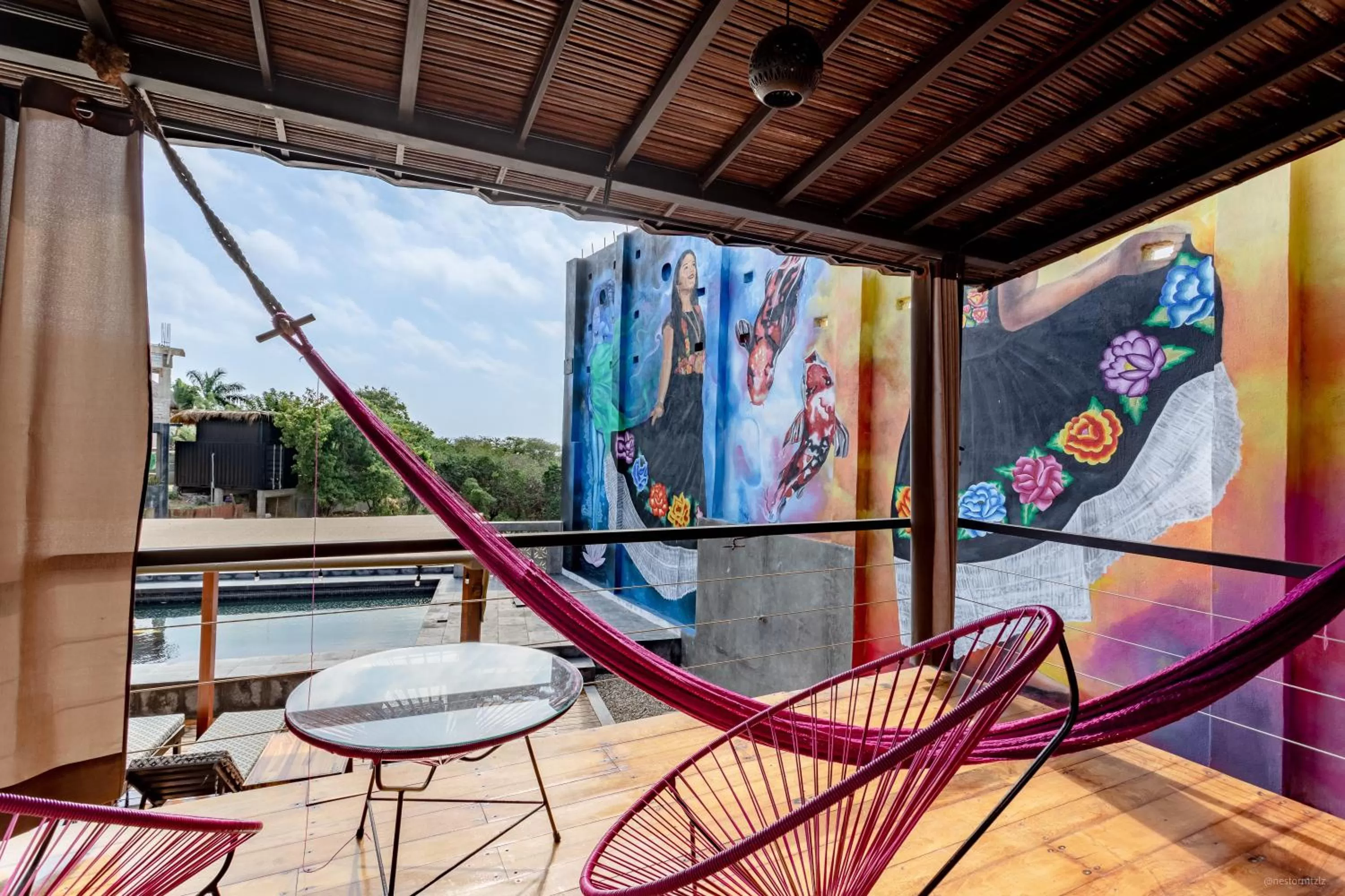 Balcony/Terrace in Cabane Container Boutique Hotel