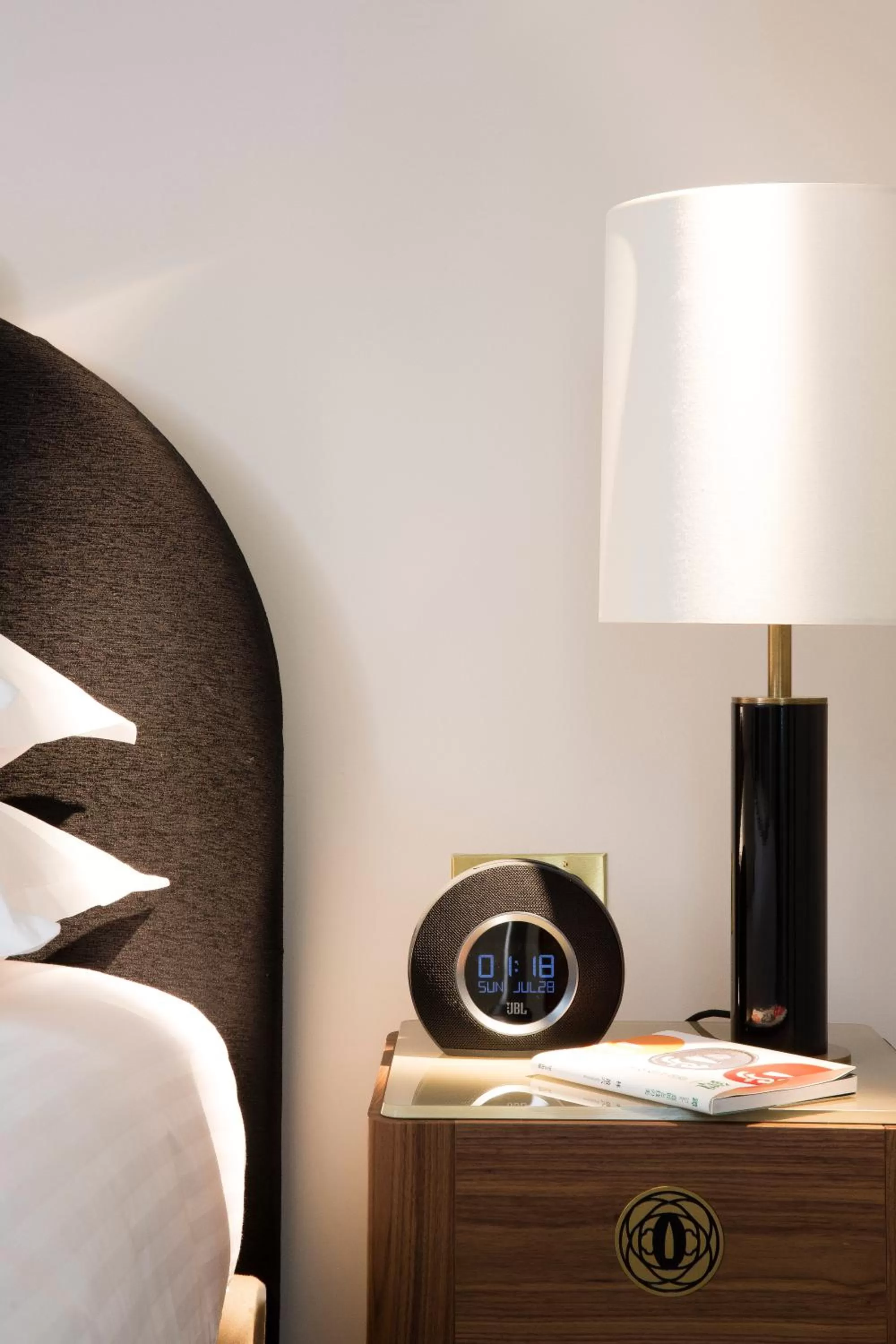 Decorative detail, Bed in Le Tsuba Hotel