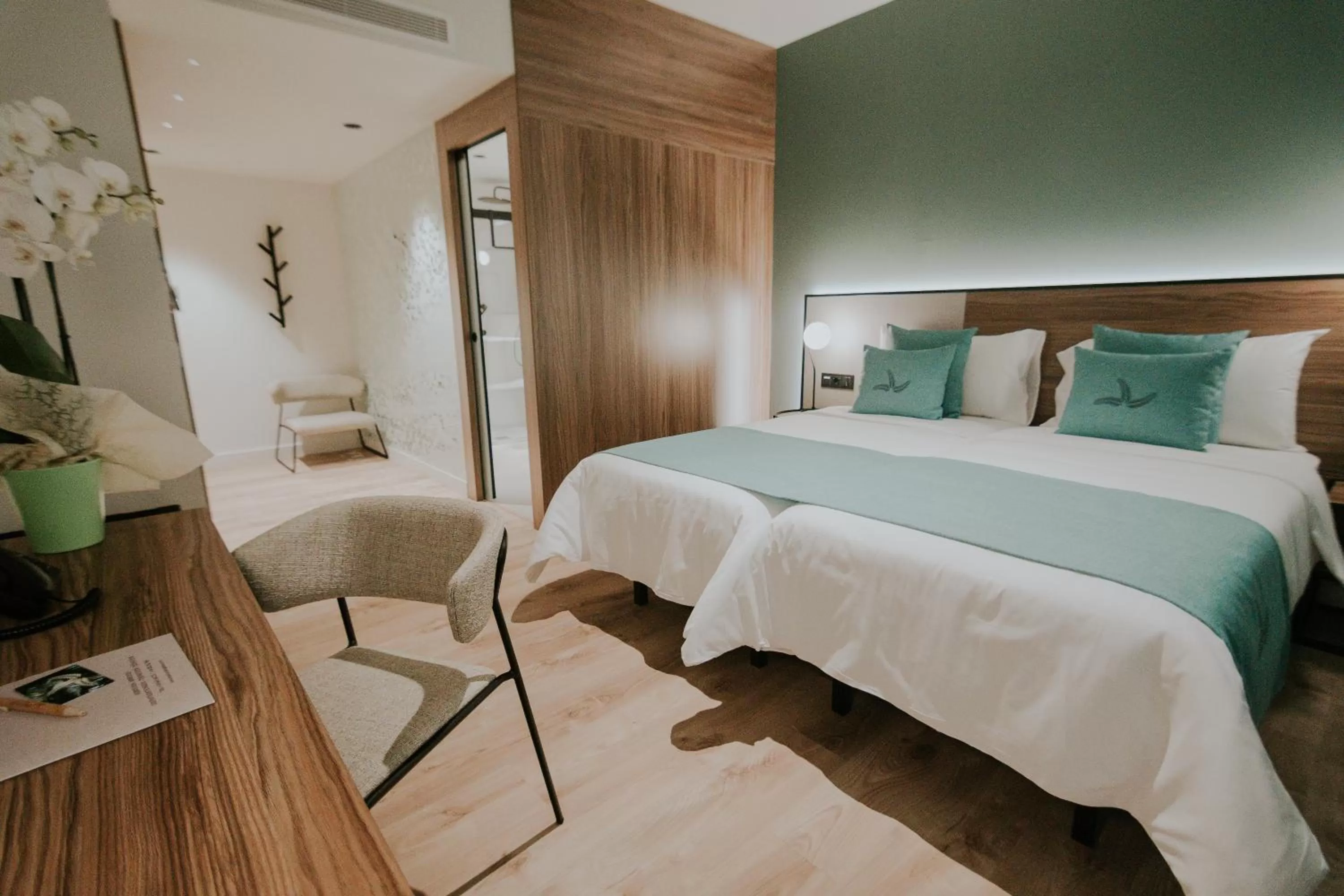 Bed in Catalina Plaza Hotel Sostenible