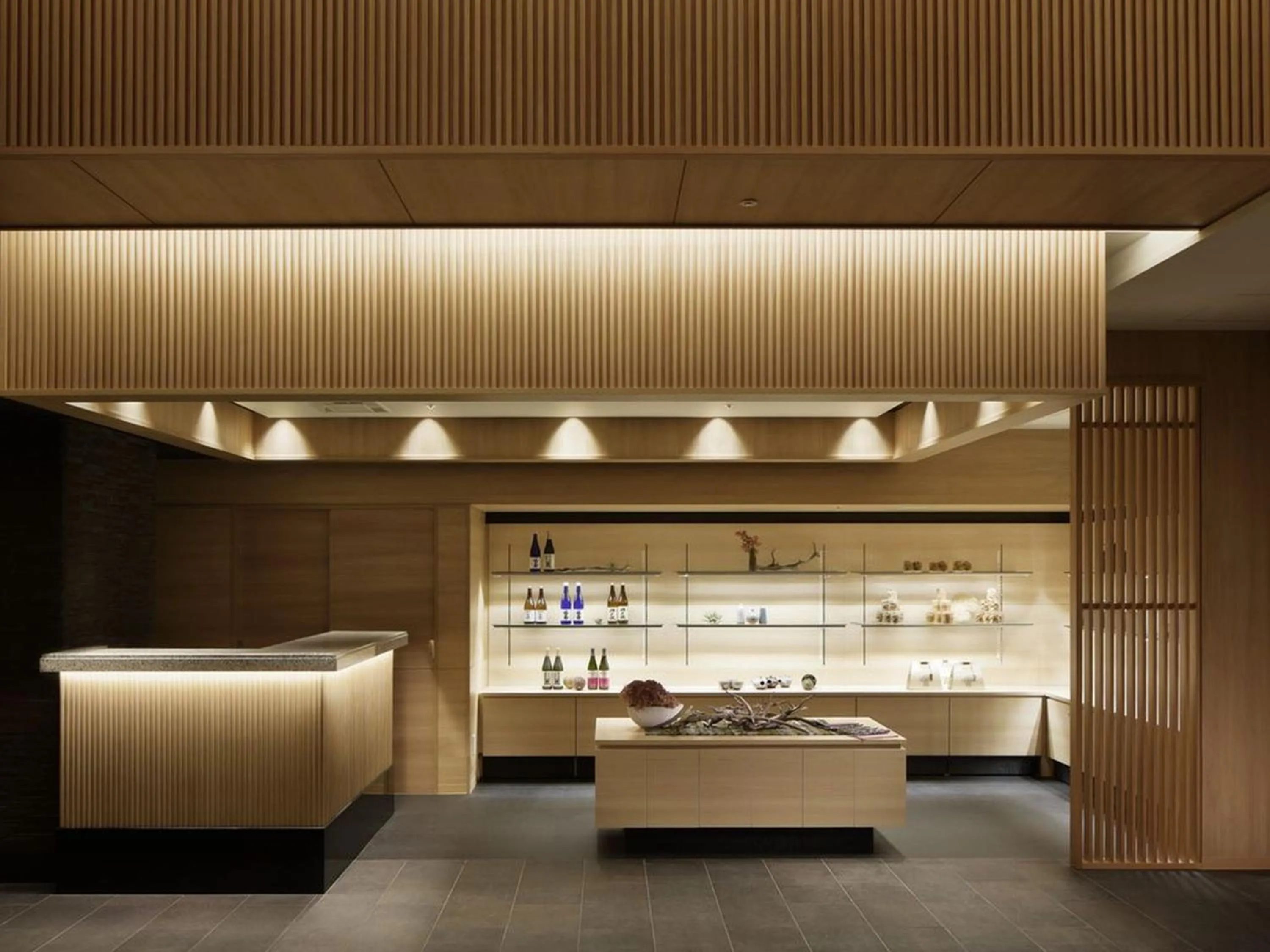 Lobby or reception in Kobe Minato Onsen Ren