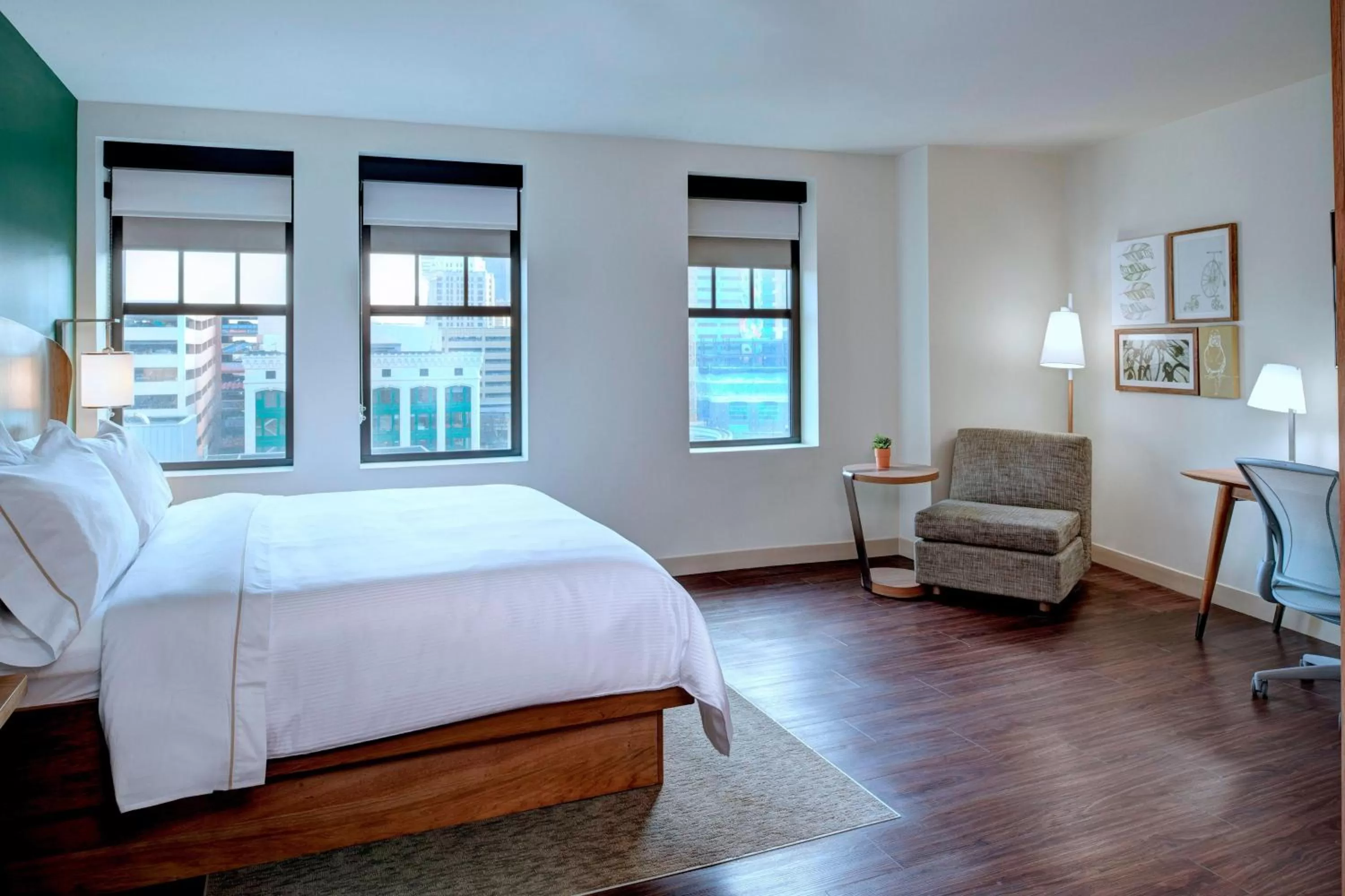 Photo of the whole room, Bed in Element Detroit at the Metropolitan