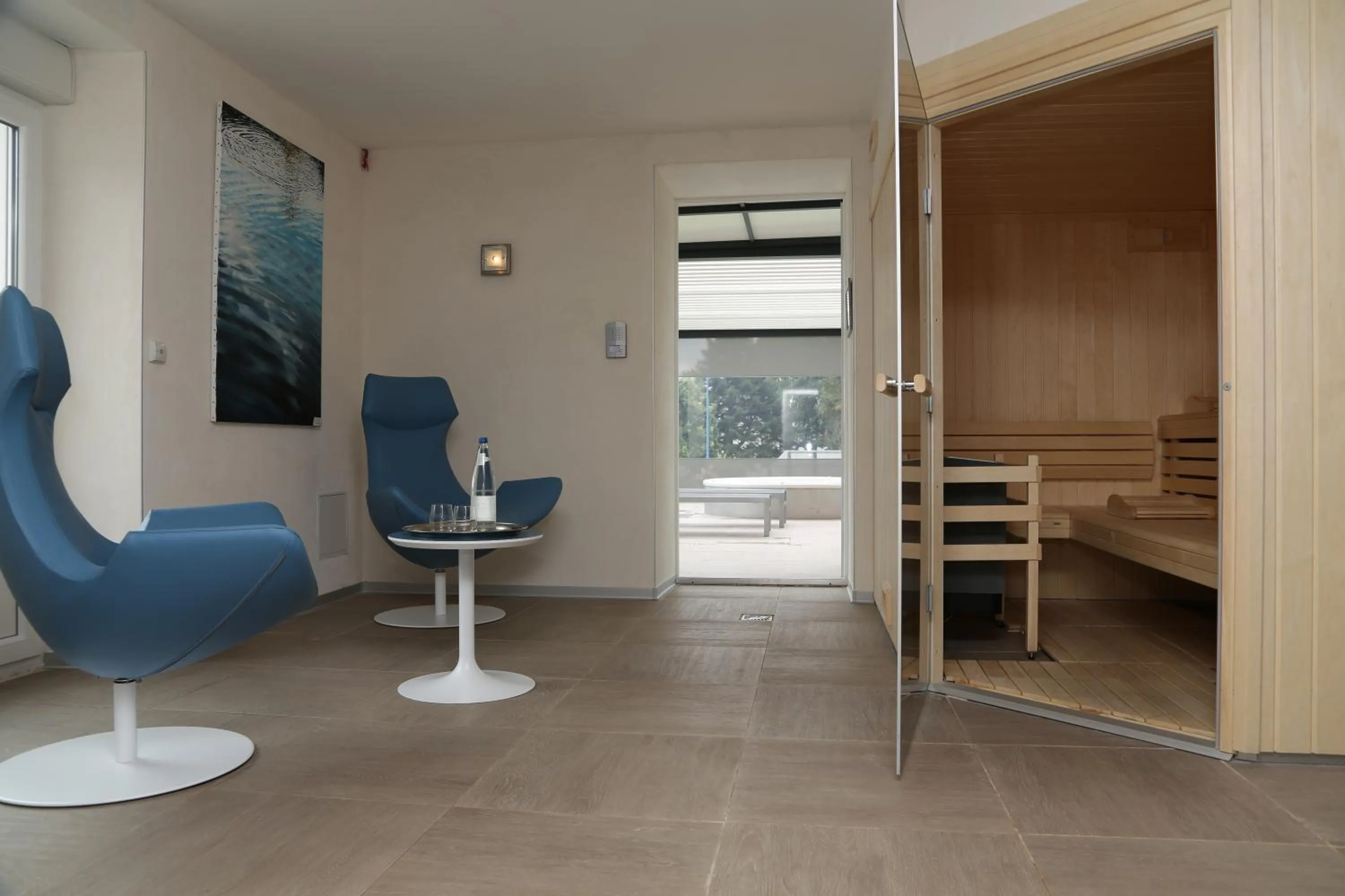 Sauna in Logis Hotel Restaurant Spa Beau Site