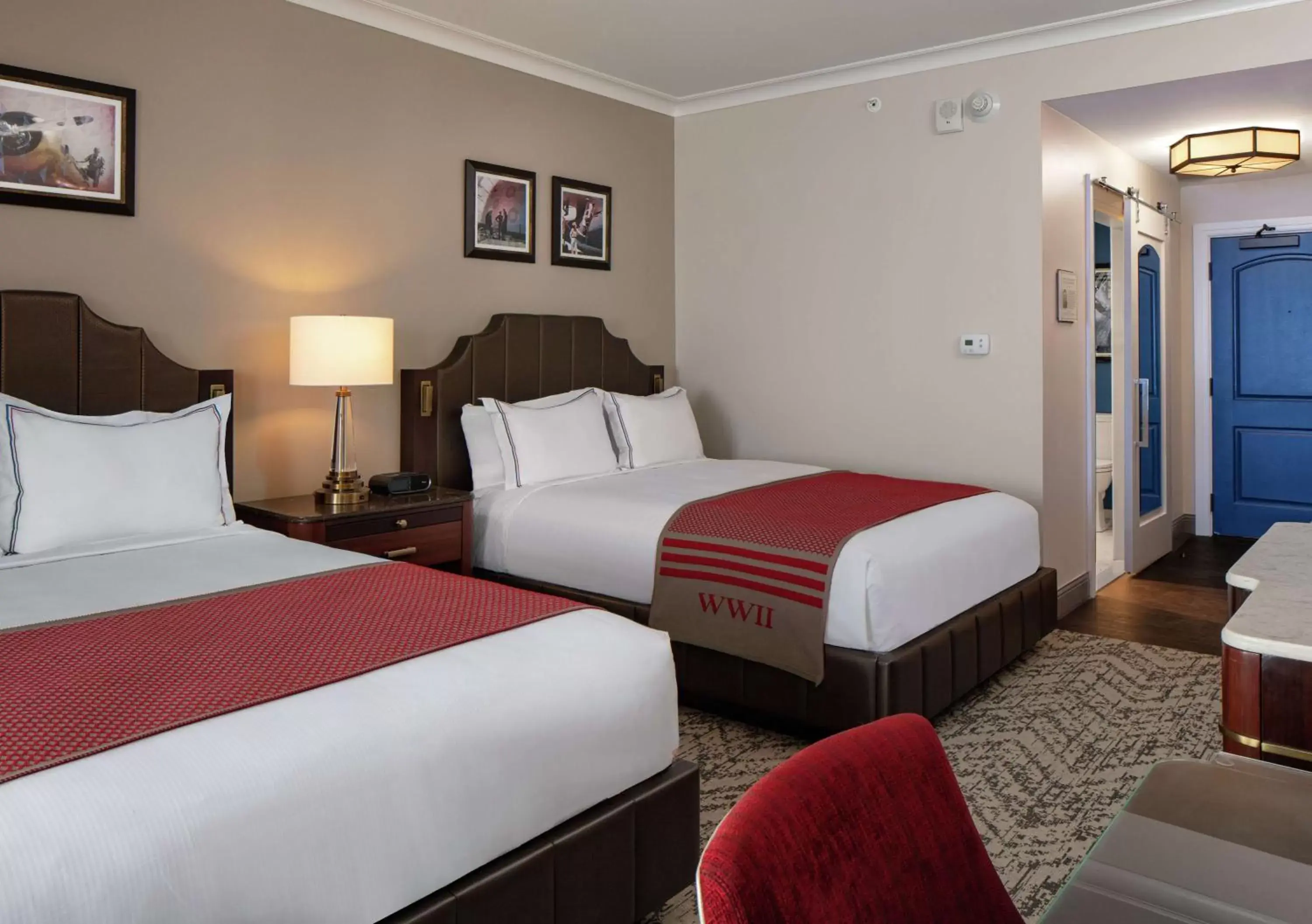 Queen Room with Two Queen Beds and Accessible Tub - Mobility Access in The Higgins Hotel New Orleans, Curio Collection by Hilton Queen Room with Two Queen Beds and Accessible Tub - Mobility Access in The Higgins Hotel New Orleans, Curio Collection by Hilton