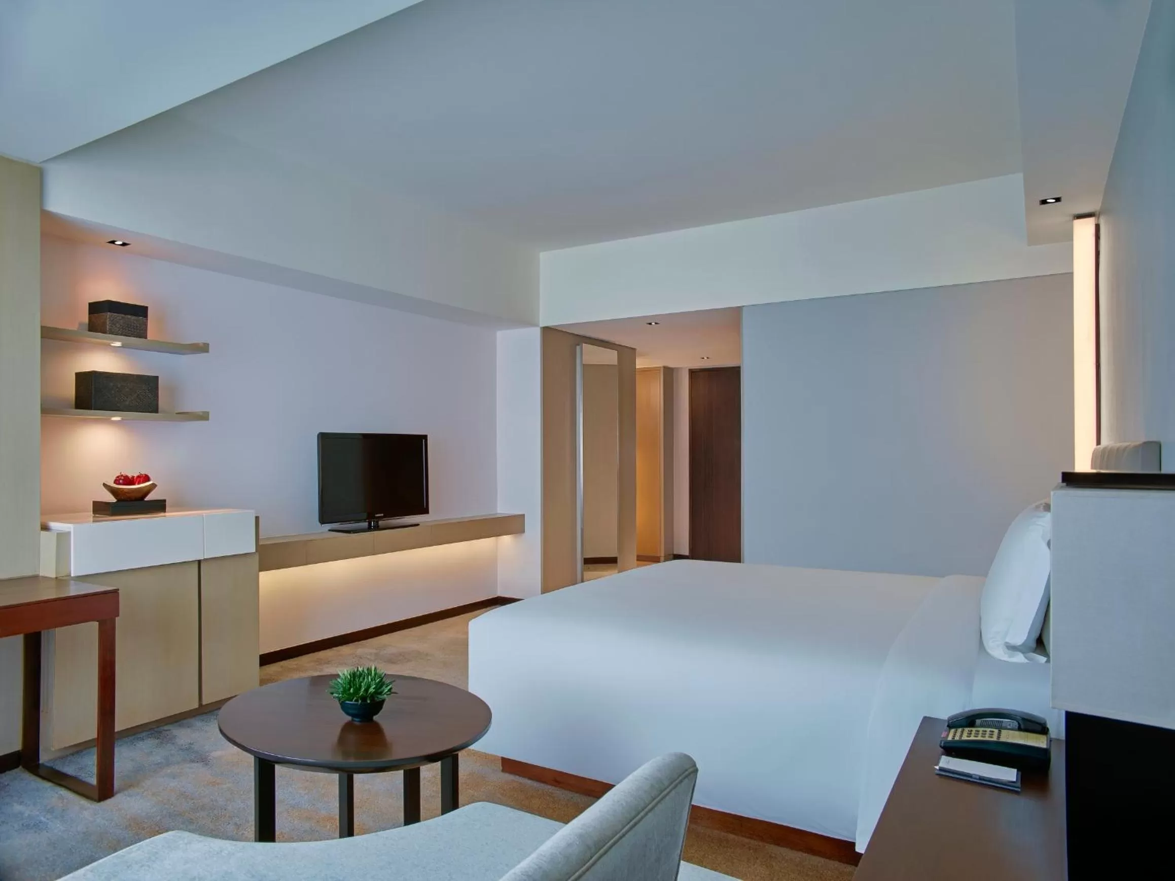 Bed in New World Makati Hotel, Manila