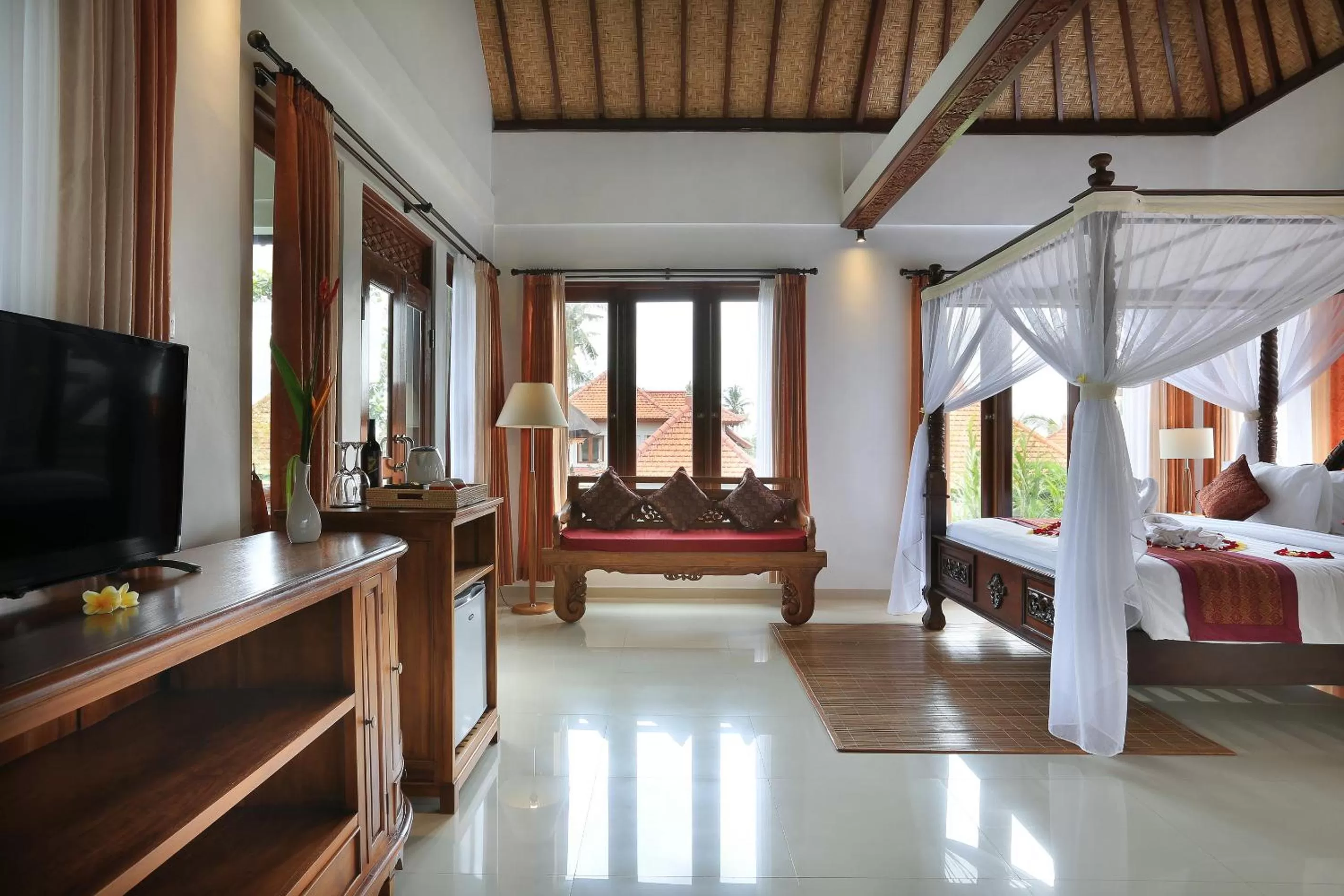 Living room, Bed in Ketut's Place Cottage Ubud