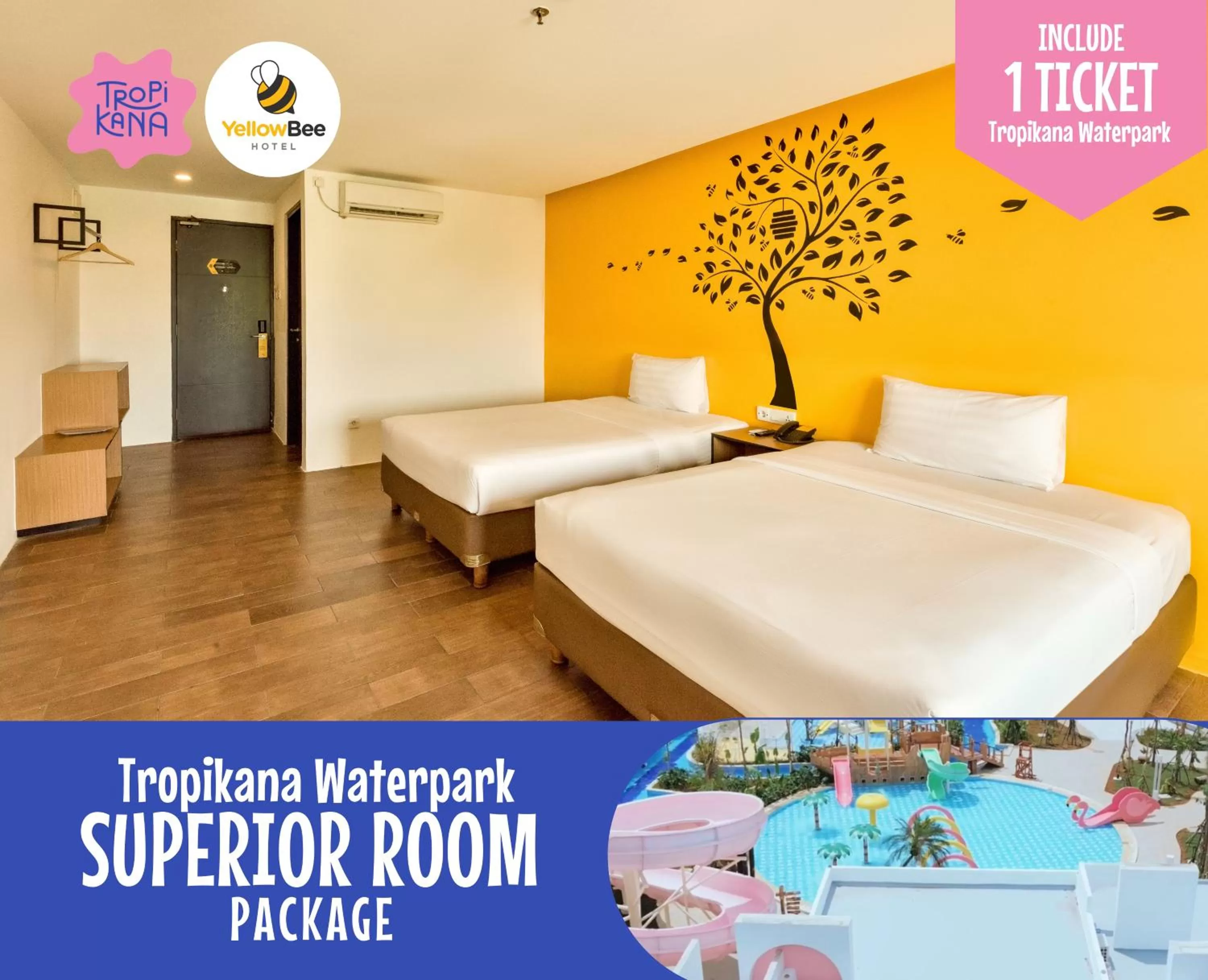 Bedroom, Bed in Yellow Bee Tangerang