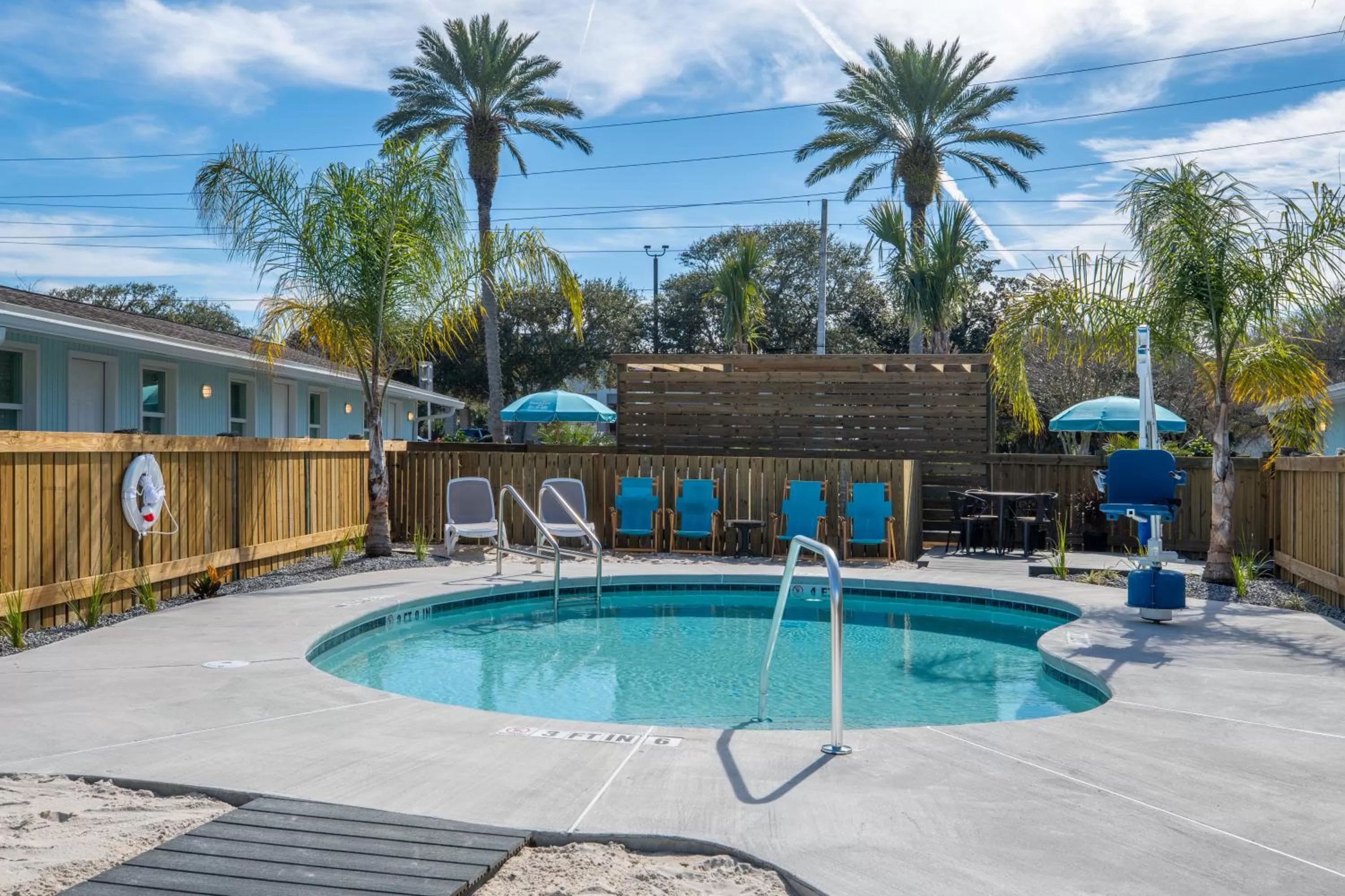 Pool view in Salt Air Inn & Suites