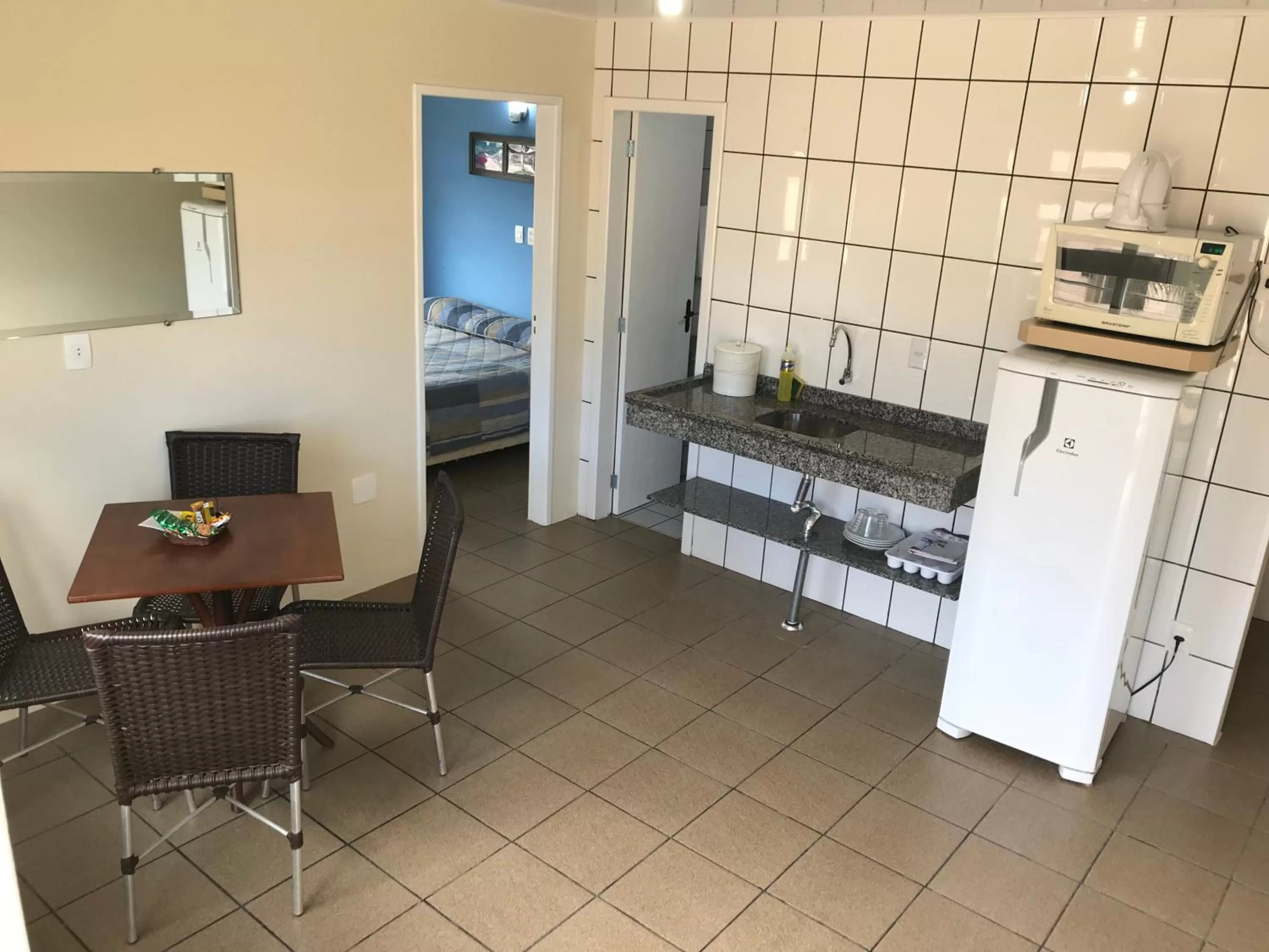 Kitchen or kitchenette in Pousada Mar Do Leste