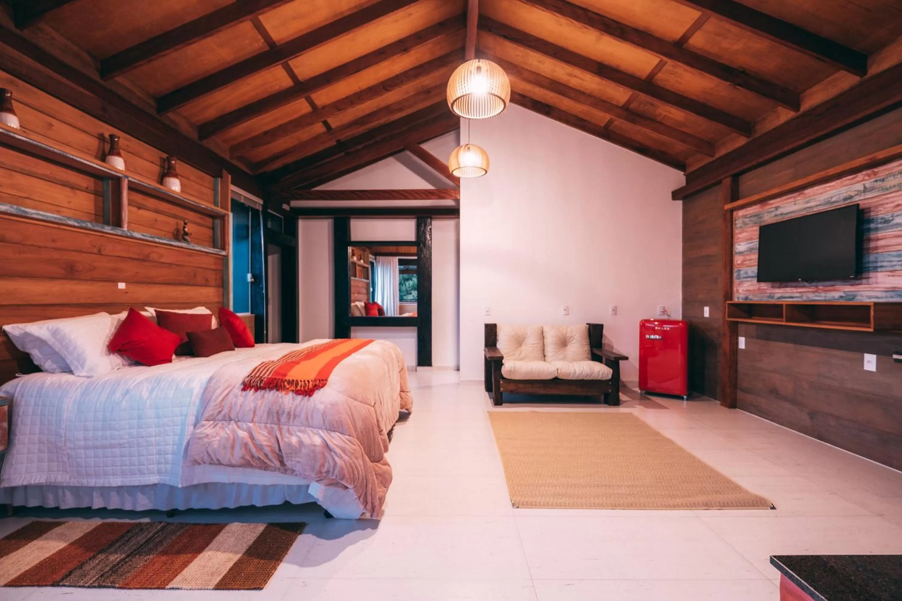 Bed in Pousada Trem Chic