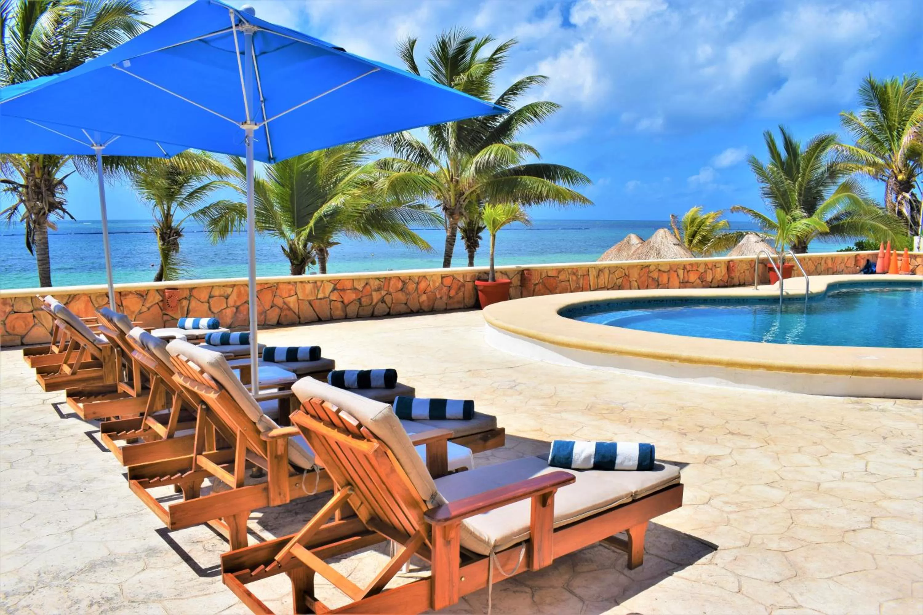 sunbed in Hacienda Morelos Beachfront Hotel