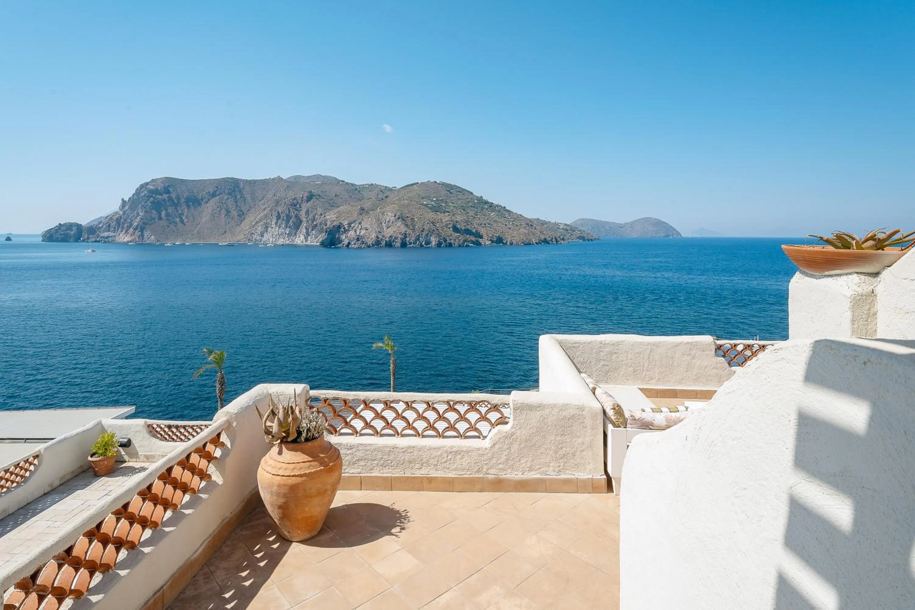 Balcony/Terrace in Therasia Resort Sea and SPA - The Leading Hotels of the World