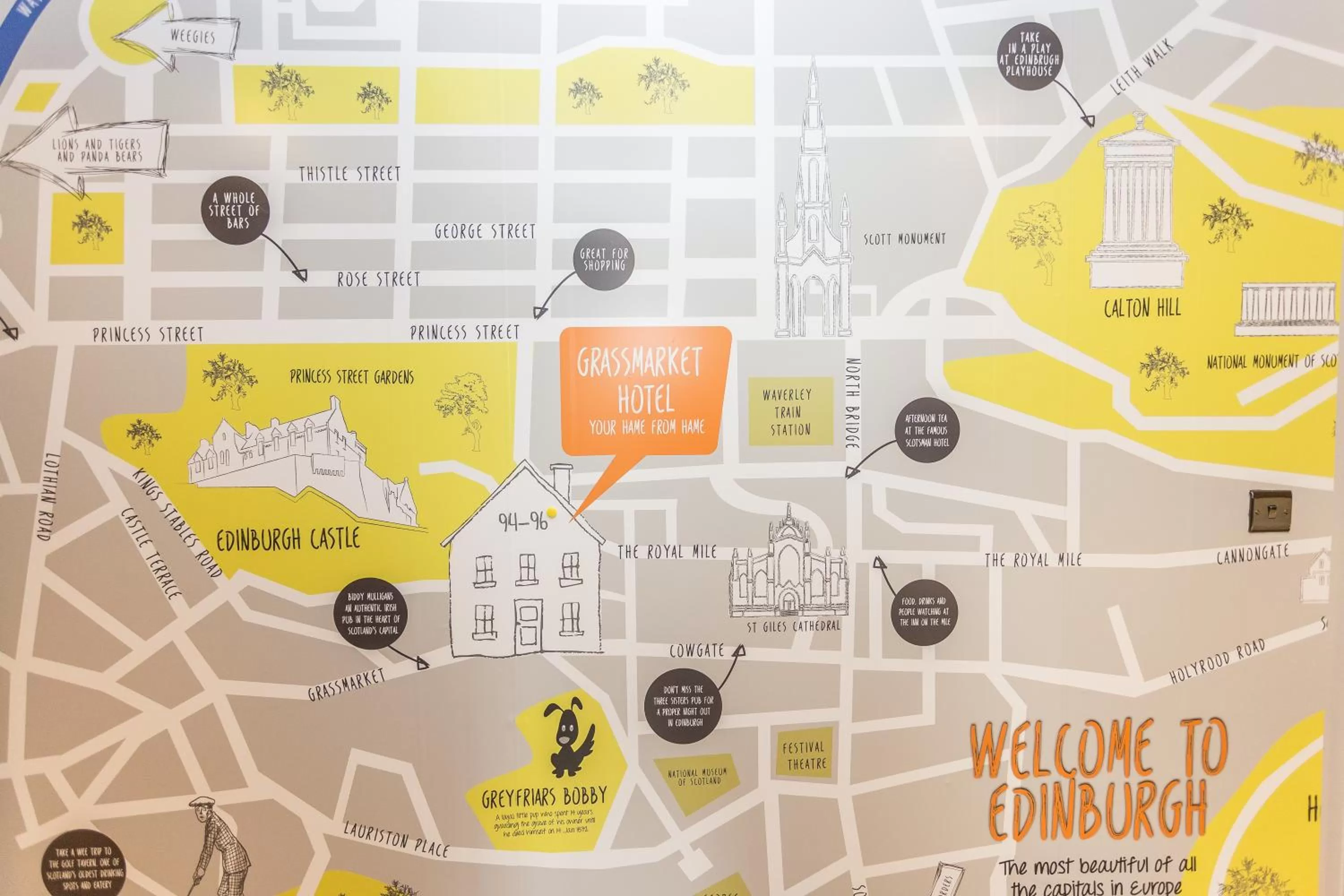 Bedroom in Grassmarket Hotel